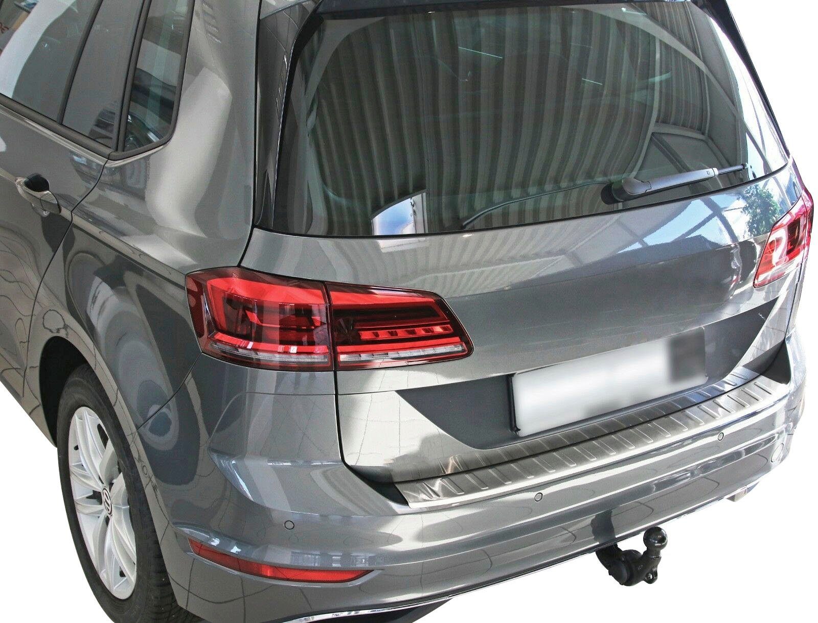 VW 2014, Ladekantenschutz, mit gebürstet, Zubehör GOLF Edelstahl für ab SPORTSVAN, RECAMBO matt Abkantung
