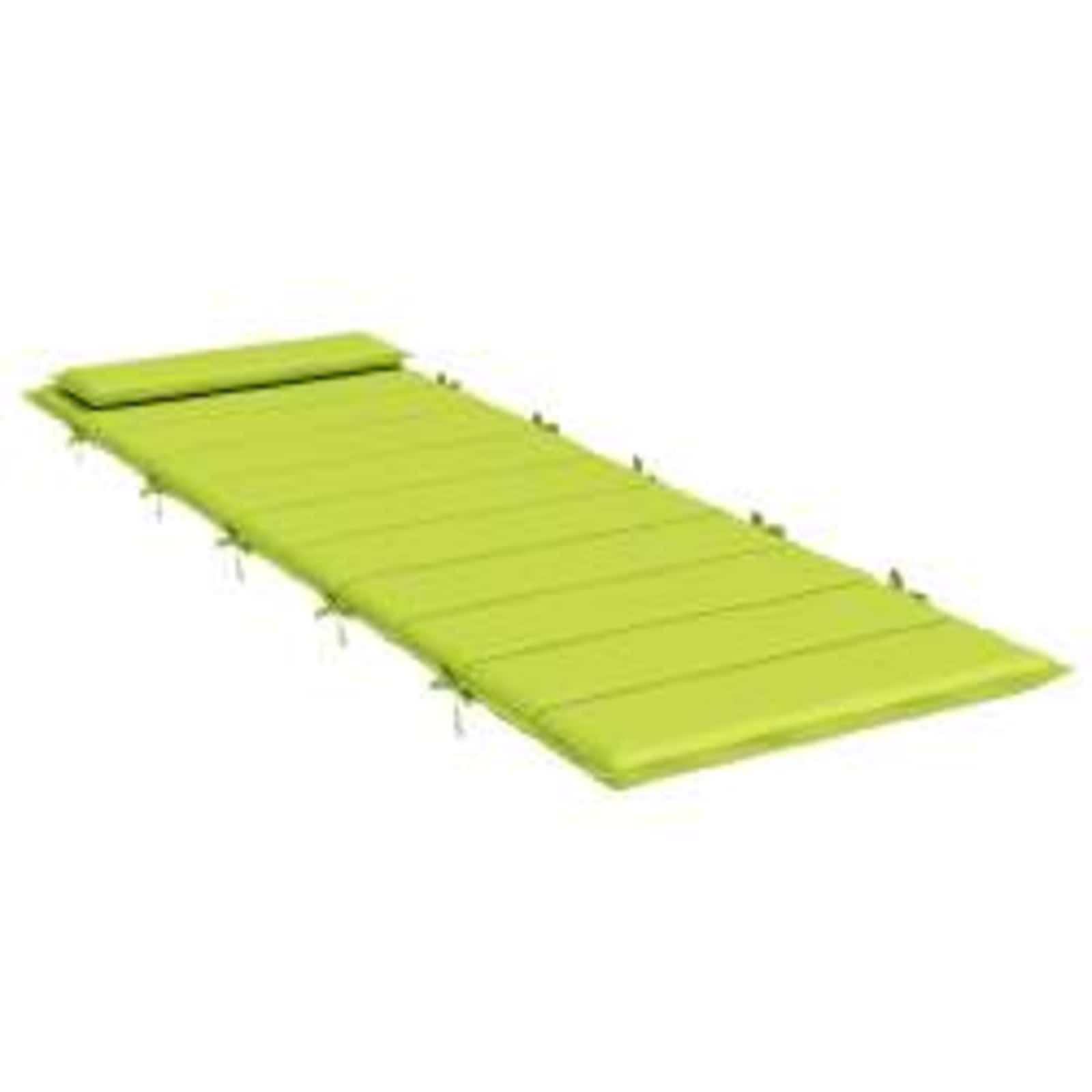 vidaXL Sitzauflage Sonnen-Lounger Kissen Grün 180 x 60 x 4 cm Oxford-Stoff, günstig online kaufen