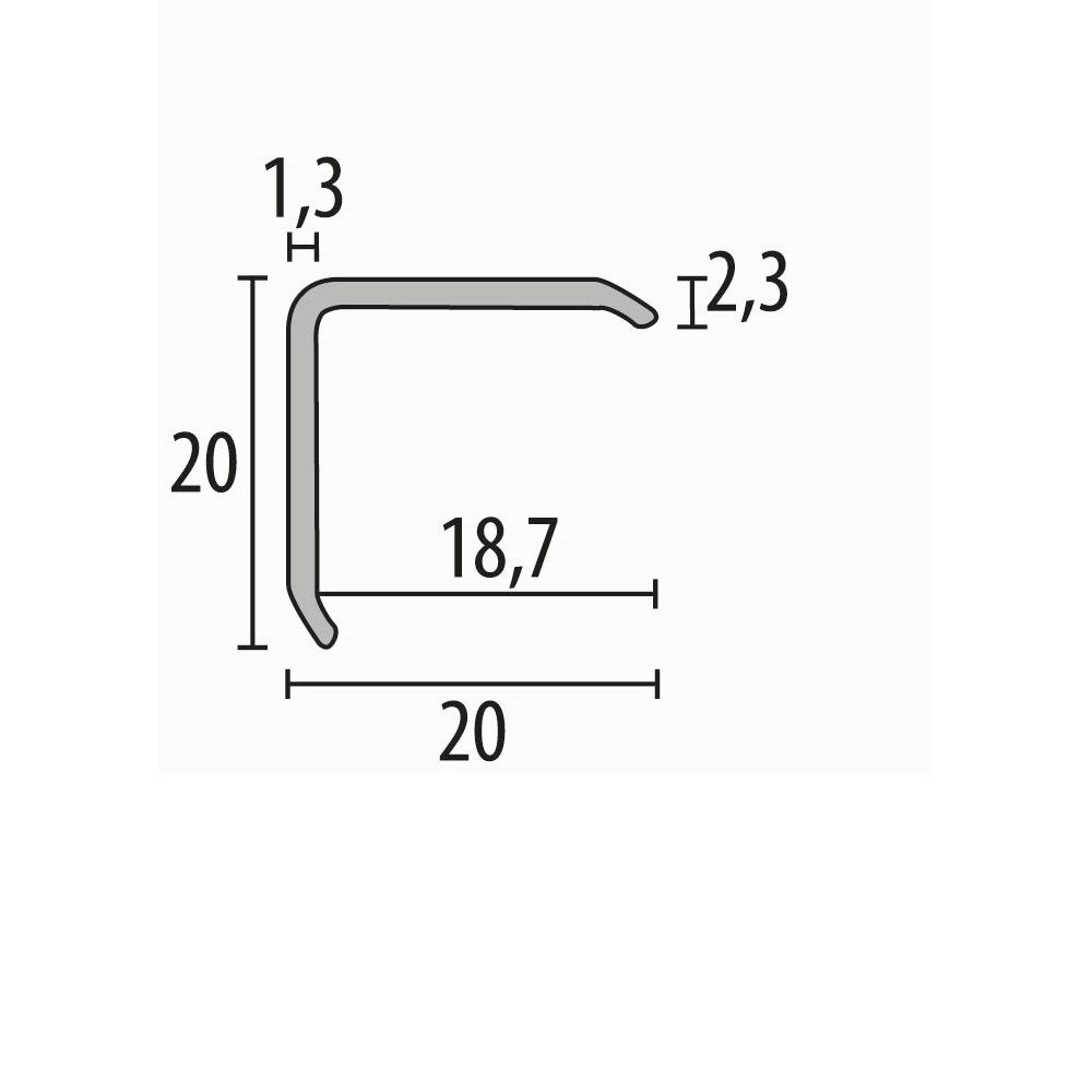 Küberit Eckprofil 20 x 20 x günstig online kaufen