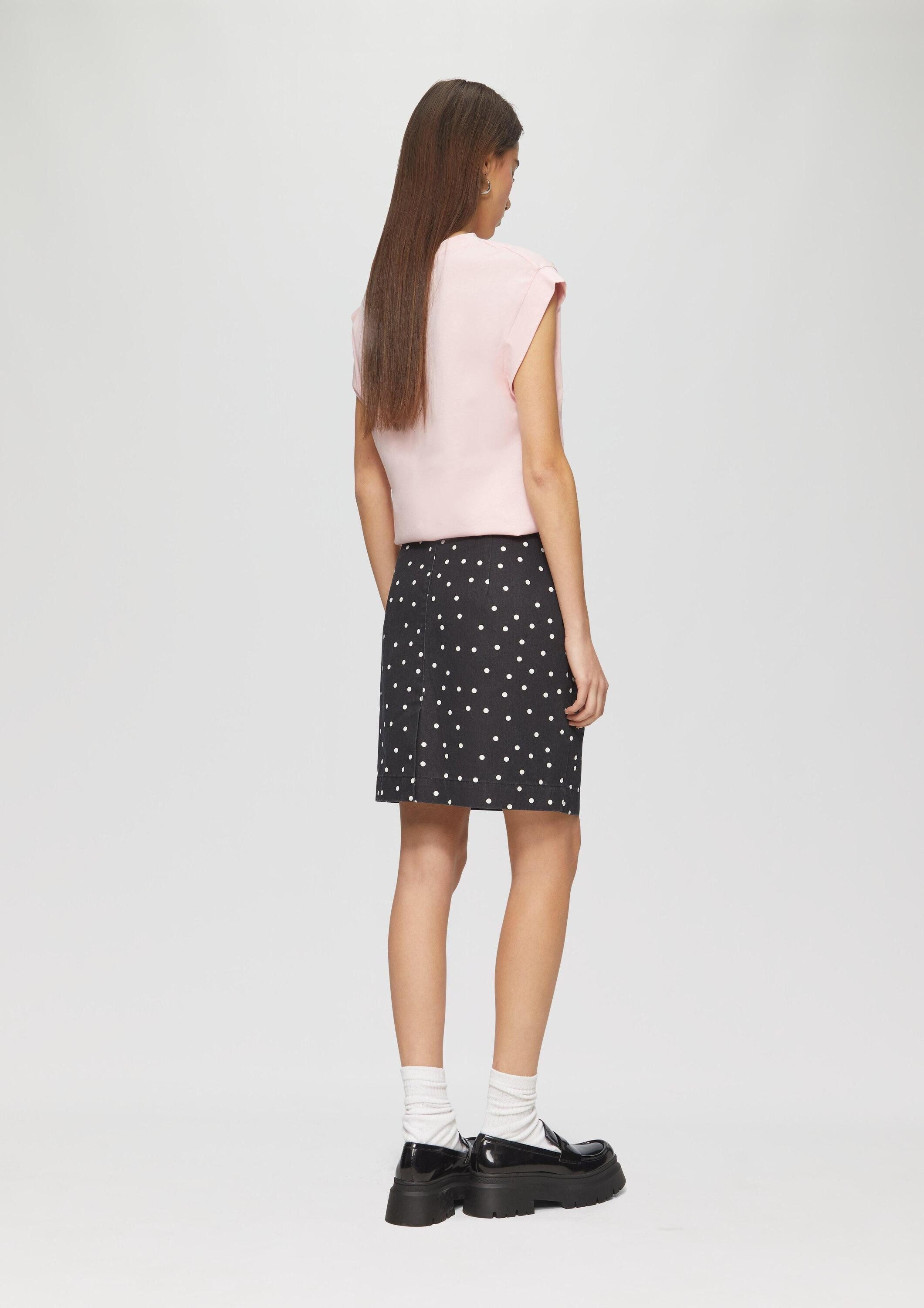 QS Minirock Rock Pencilskirt mit All-over-Print