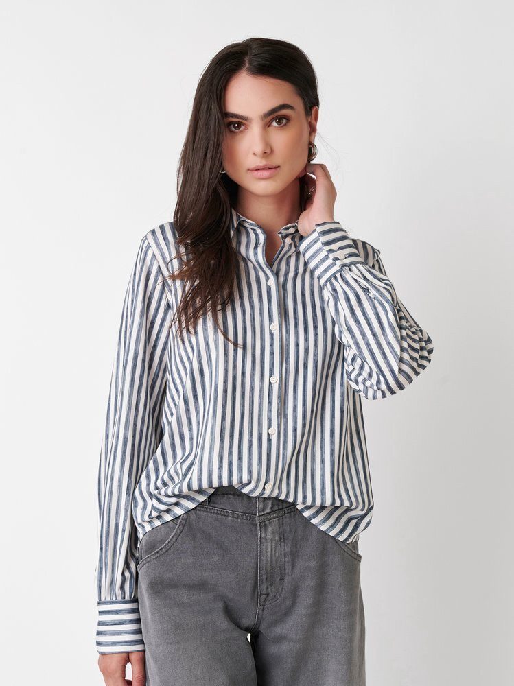 DESOTO Klassische Bluse Lizzy mit Hemdblusenkragen