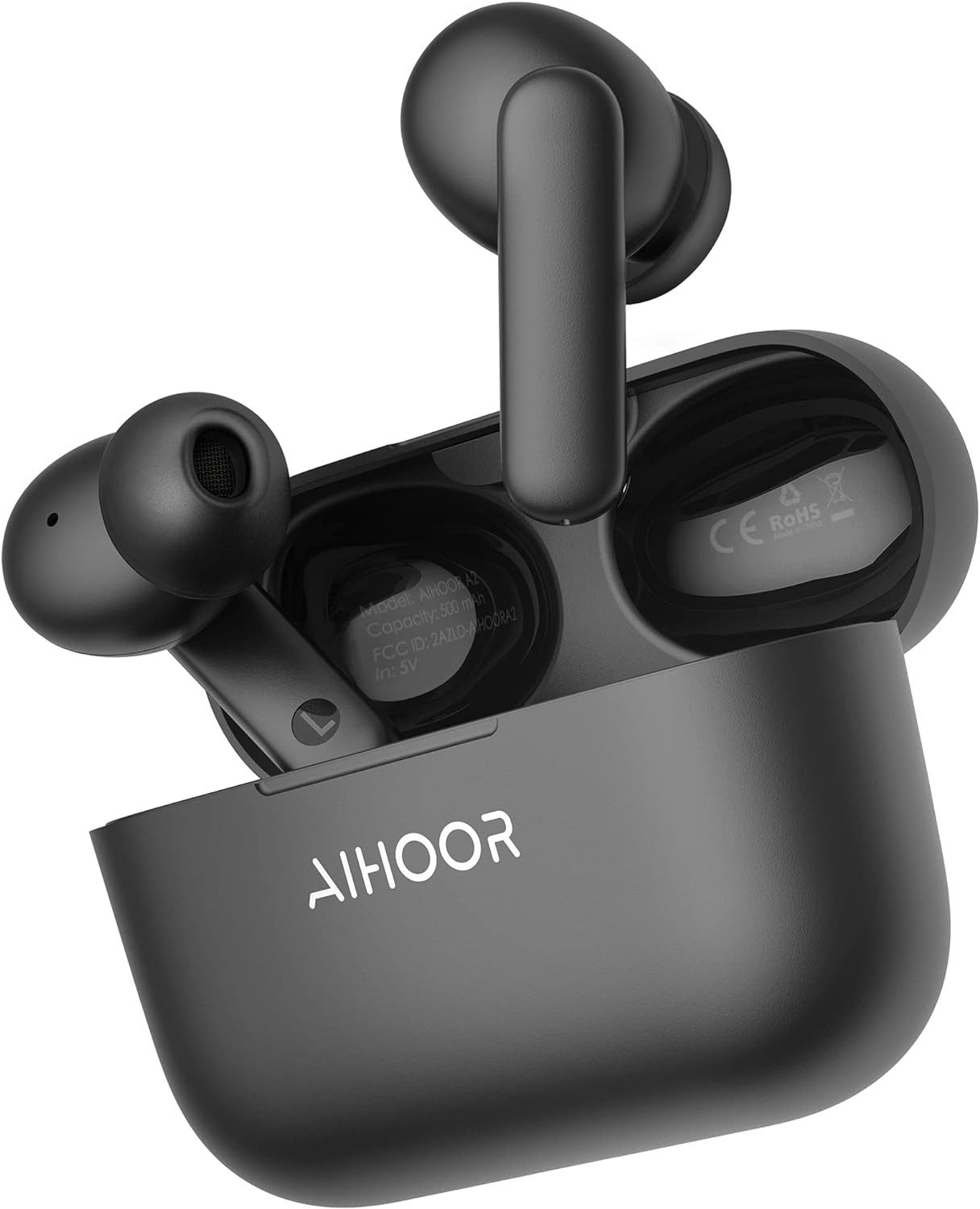 AIHOOR Kabellos Bluetooth 5.0 Immersiver Deep Bass für iOS und Android Phones In-Ear-Kopfhörer (Dynamischer Bass und klare Höhen für ein ausgewogenes und beeindruckendes Klangerlebnis., mit Mikrofon,30H Spielzeit,Sport Wasserdicht)