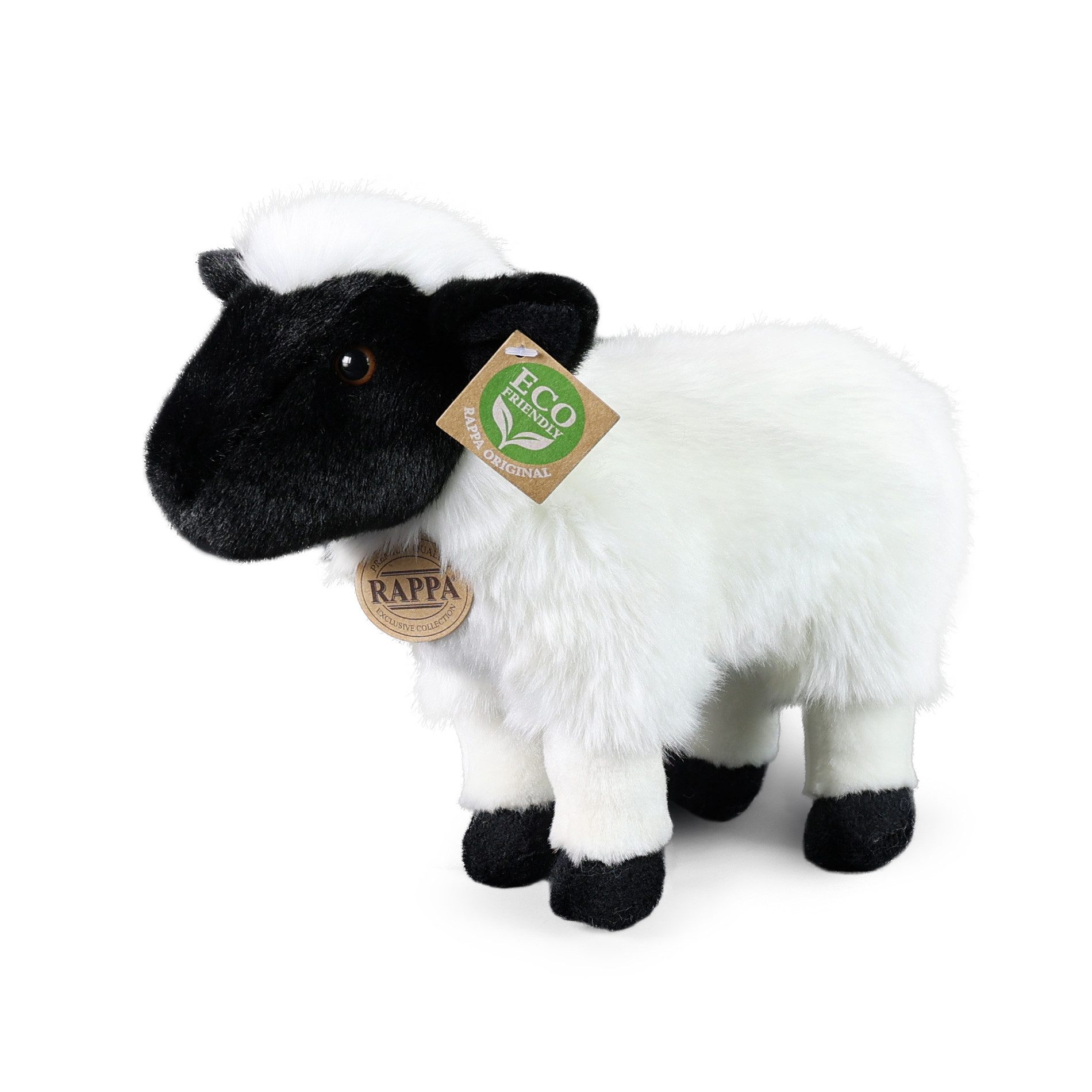 Teddys Rothenburg Kuscheltier Schaf stehend 27 cm schwarz/weiß Stoffschaf Plüschtier