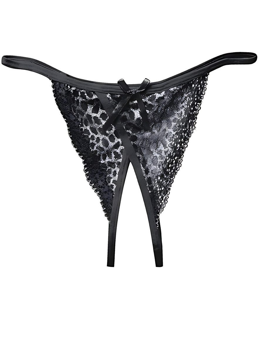 Elegant Love Slip-Ouvert Damenslip Höschen mit offenem Schritt - Tanga, Sexy Unterwäsche Eleganter Panty Slip