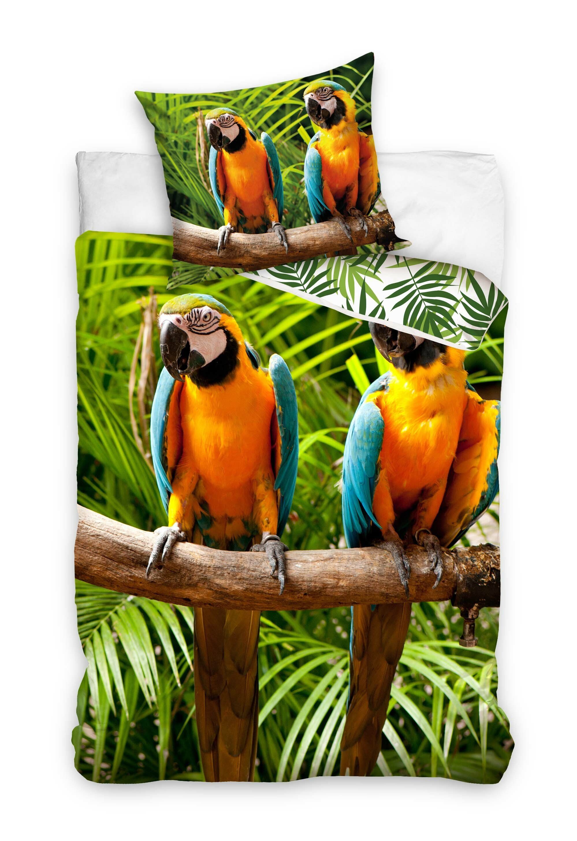 Bettwäsche »Papagei Bettwäsche 135 x 200 cm«, Carbotex online kaufen | OTTO