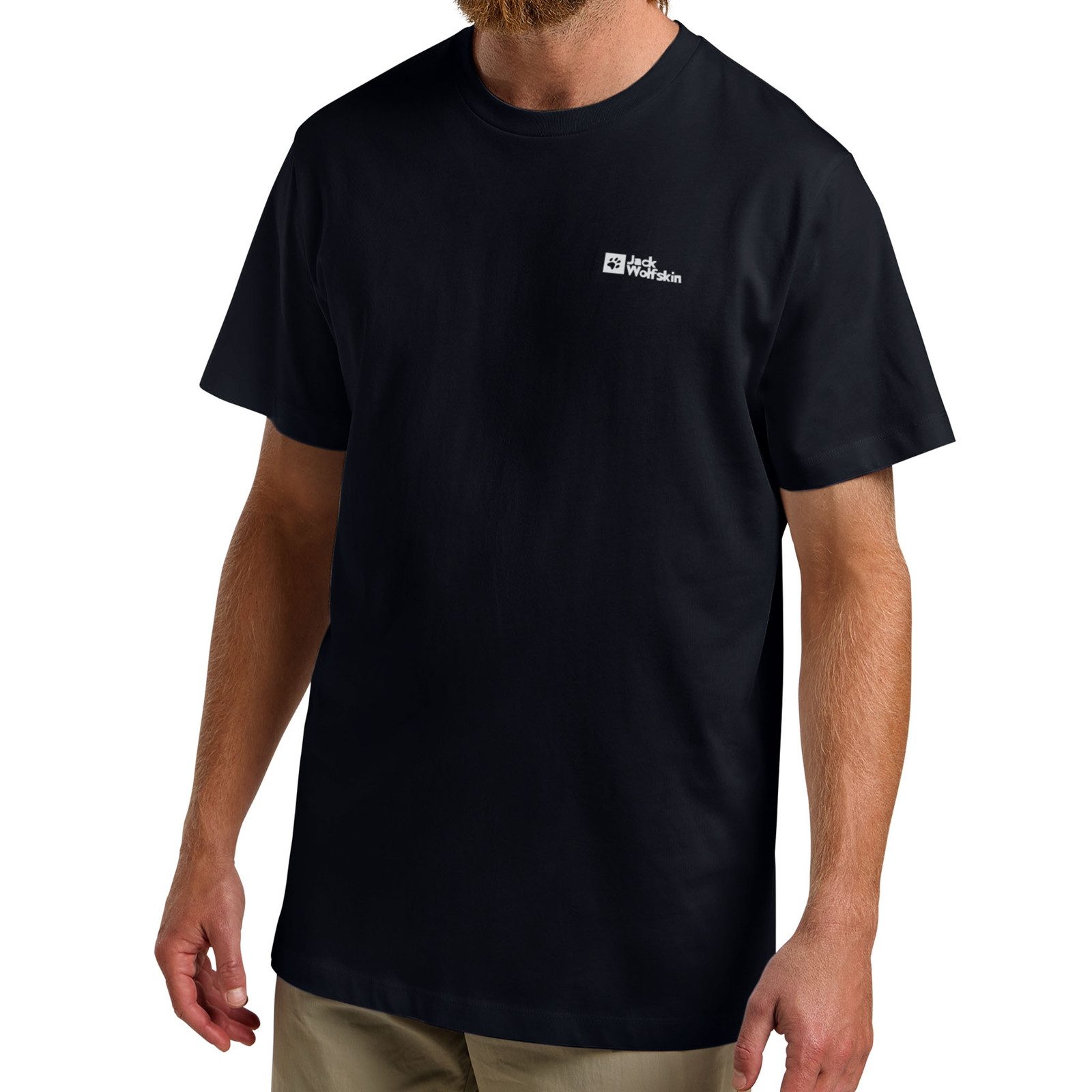 Jack Wolfskin T-Shirt Essential T M mit Markenlogo auf der Vorderseite