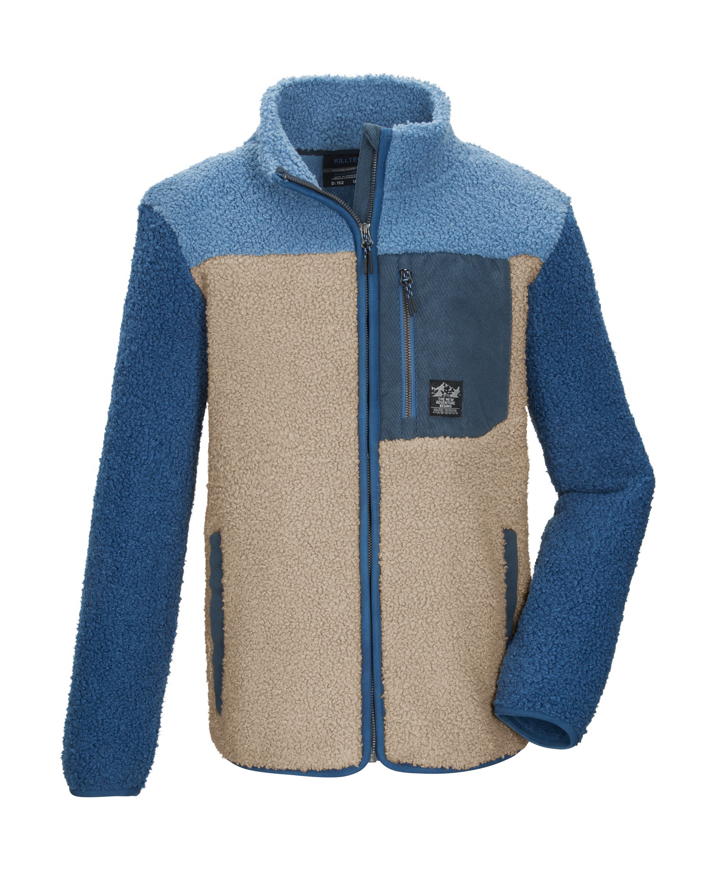 Killtec Fleecejacke KOW 143 BYS FLC JCKT Weiche Sherpa Fleecejacke, Kinnschutz, elastische Bündchen