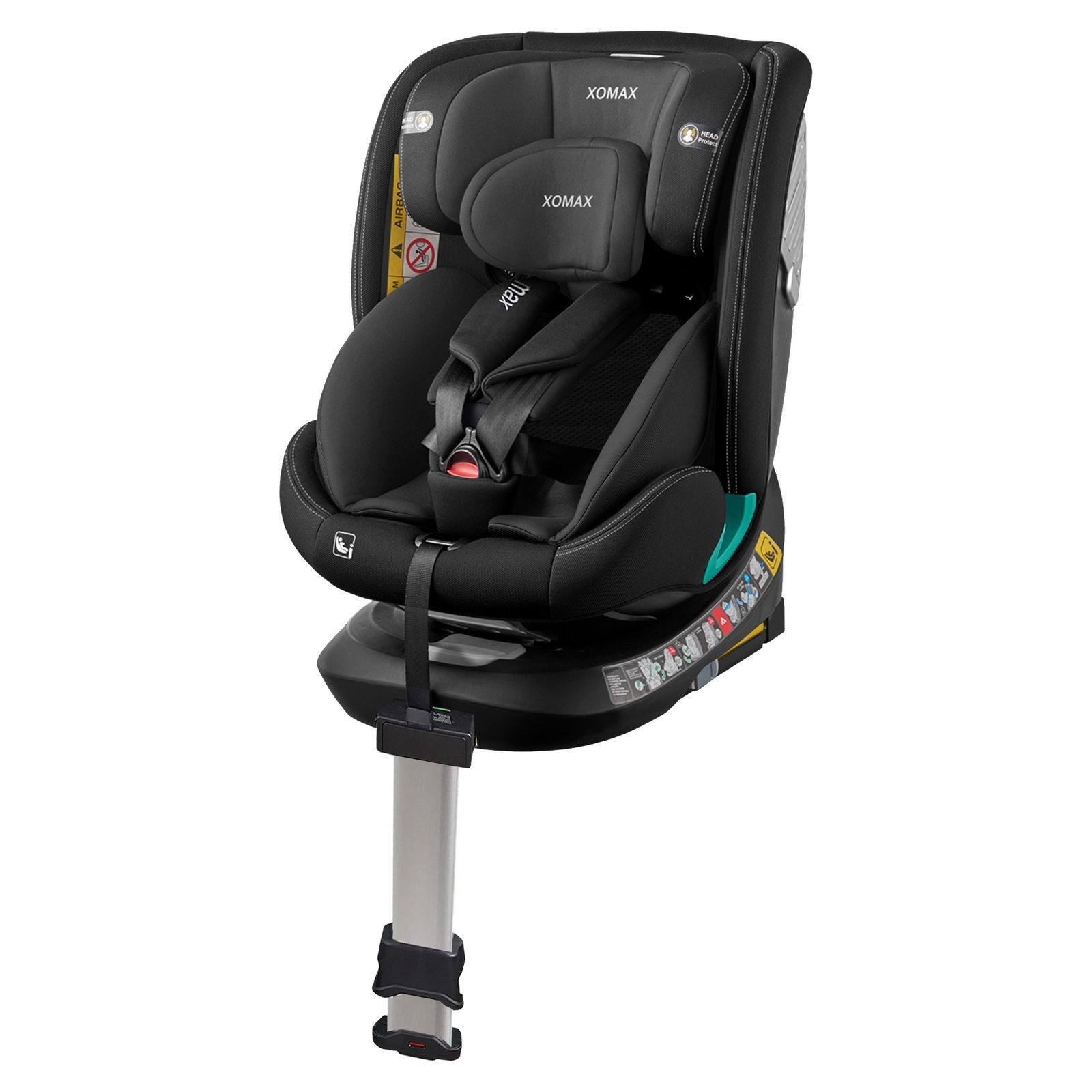 XOMAX Autokindersitz Maxim, bis: 12, (Maxim), Kindersitz – 360° drehbar, ISOFIX & Standfuß, 0-12 Jahre, ECE R129