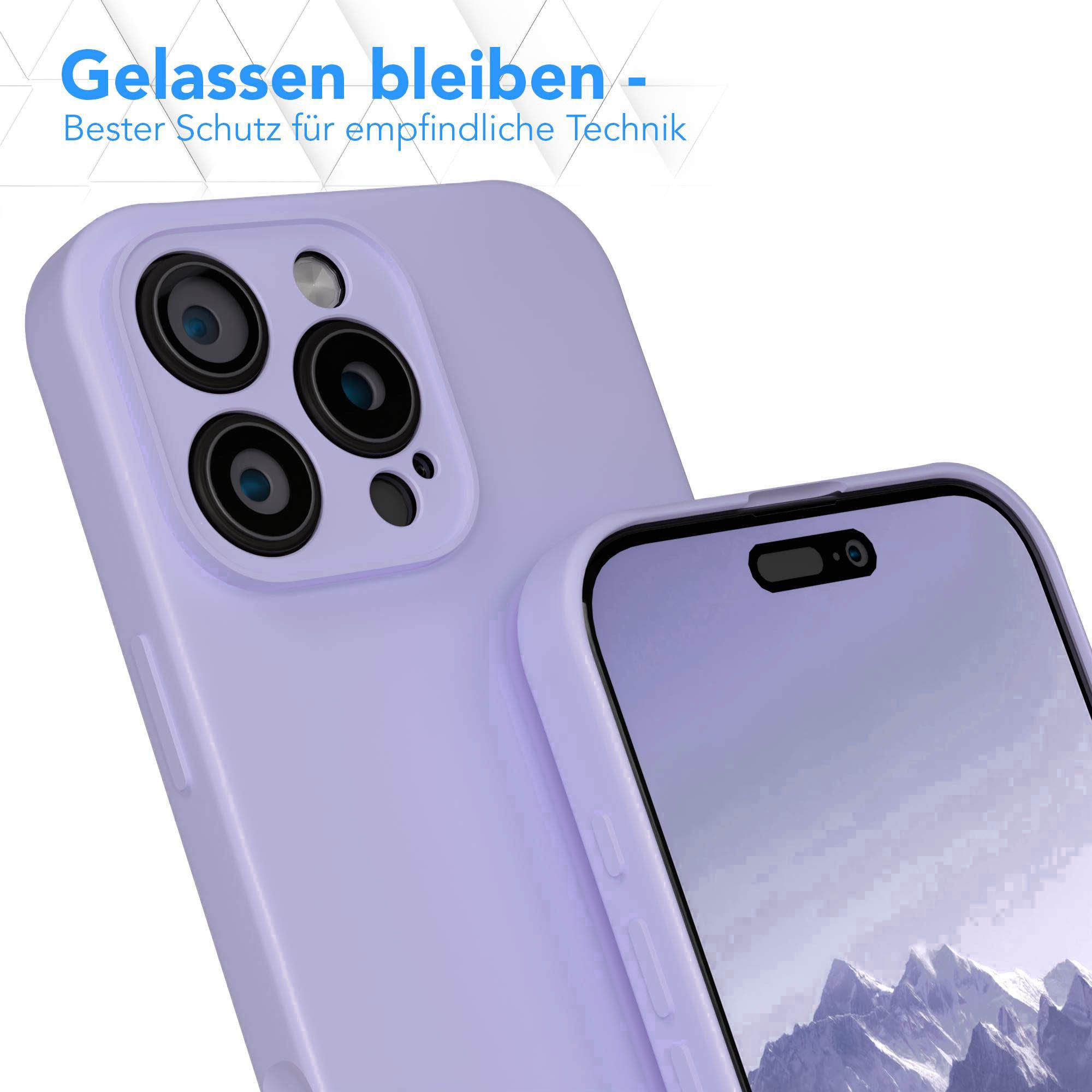 EAZY CASE Handyhülle für Apple iPhone 16 Pro Max Hülle Silikon 6,9 Zoll, Silikonhülle stoßfest Smart Slimcover Case Dünn Blau Lila – Bild 4 von 5