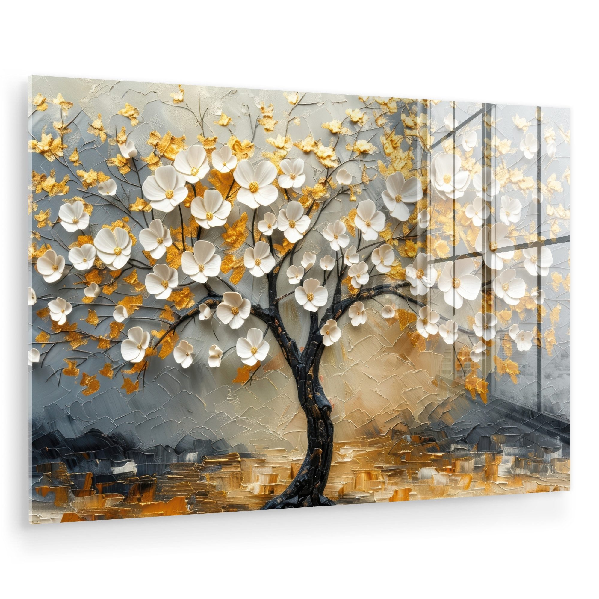 MuchoWow Acrylglasbild Baum - Blumen - günstig online kaufen