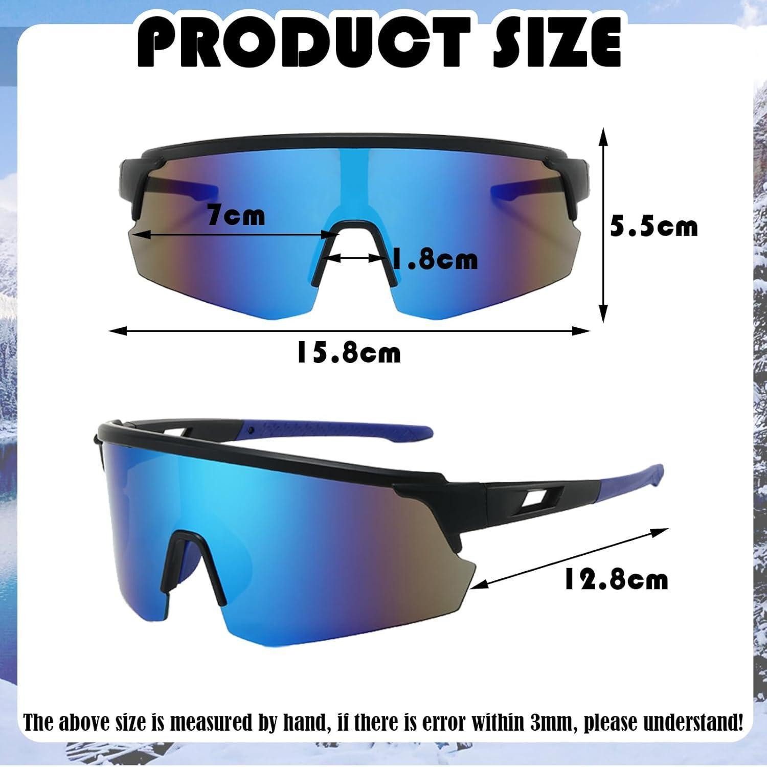 LuxusKollektion Fahrradbrille Fahrradbrille polarisiert UV400 winddicht blau