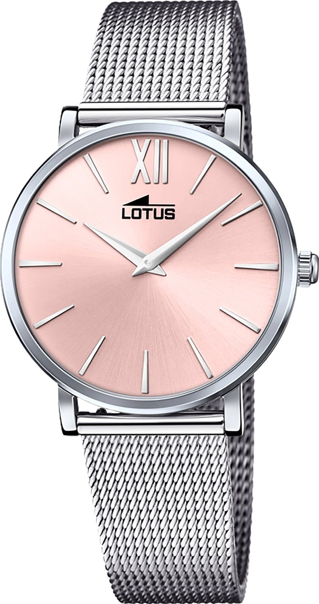 Lotus Quarzuhr Lotus Damen Armbanduhr Smart Casual, (Analoguhr), Damenuhr rund, mittel (ca. 33mm) Edelstahlarmband silber