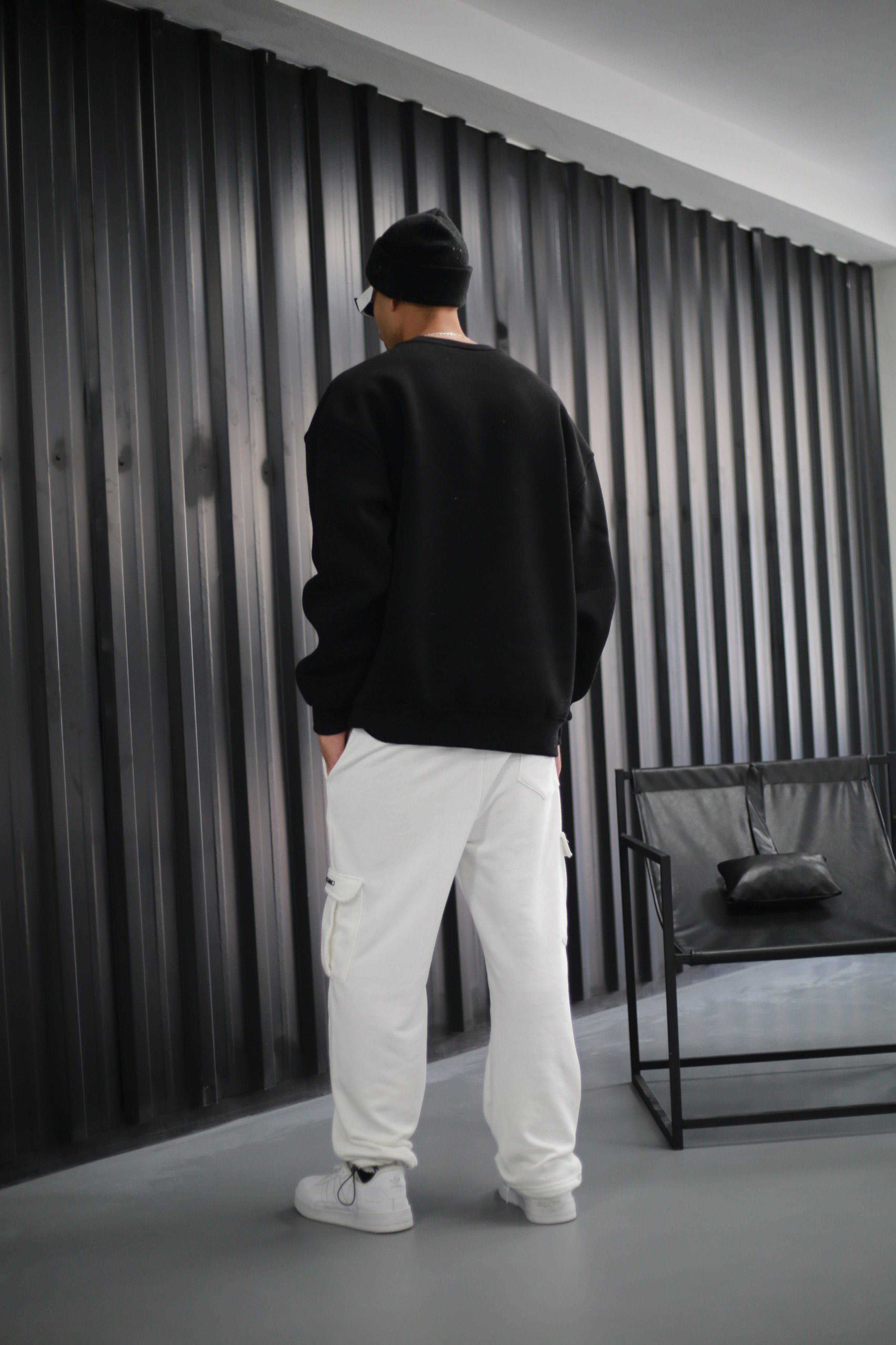 Megaman Jeans Sweatshirt Basic Sweatshirt I Pullover Herren aus Baumwolle & Elastan Print
