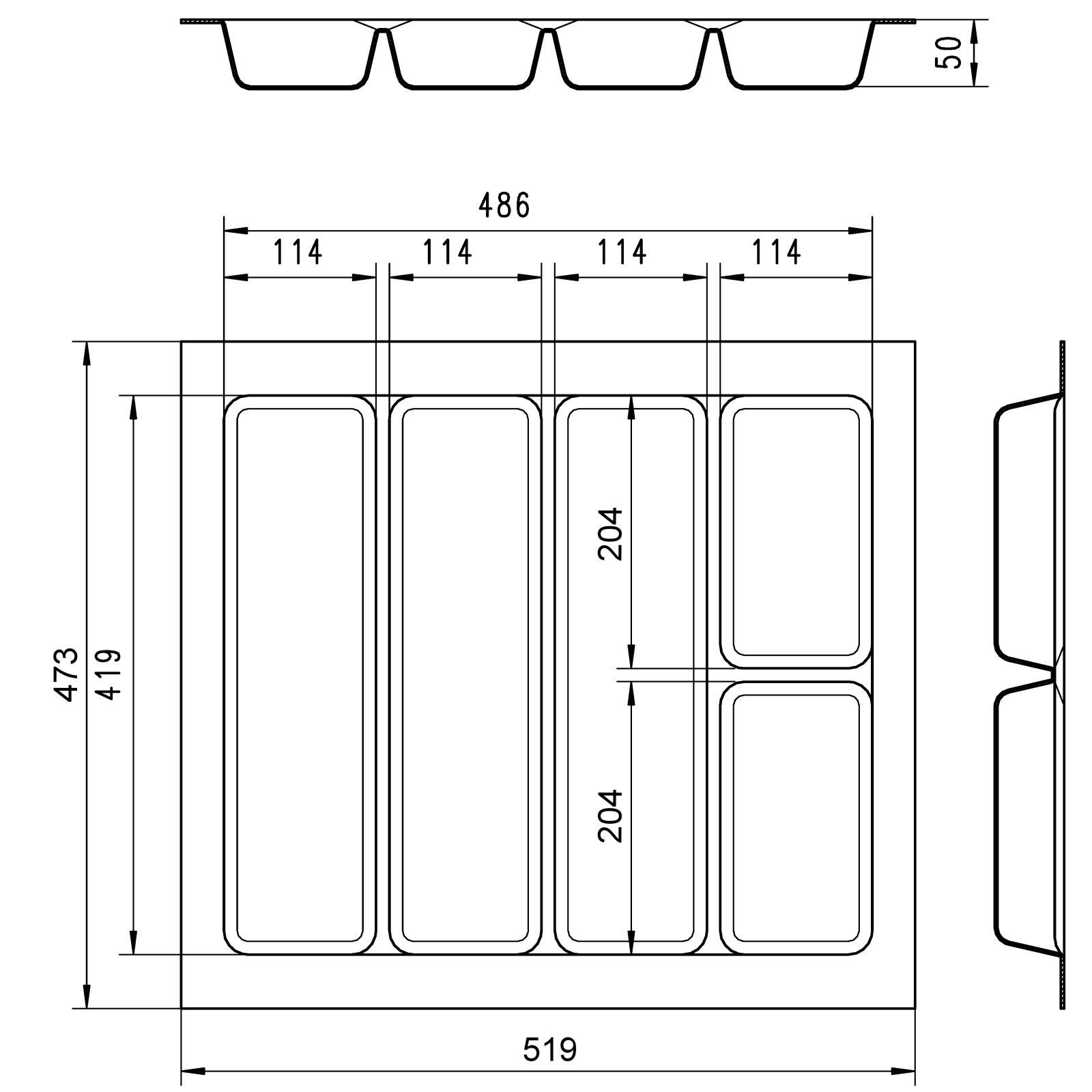 SO-TECH® Schubkasteneinsatz Orga-Box I für Optifit / blum Tandembox im 60er günstig online kaufen