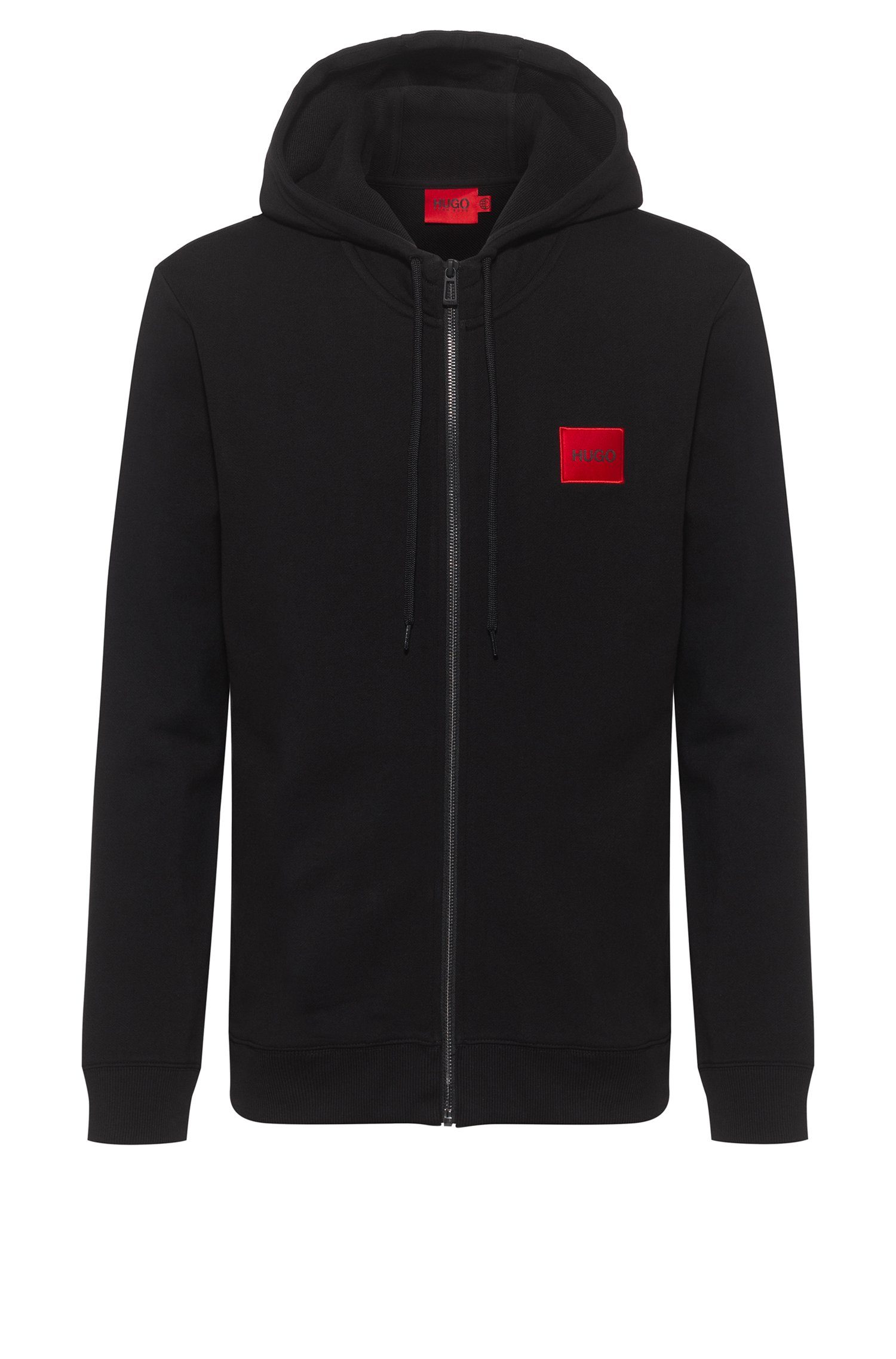 (1-tlg) Schwarz Daple (001) HUGO Sweatjacke