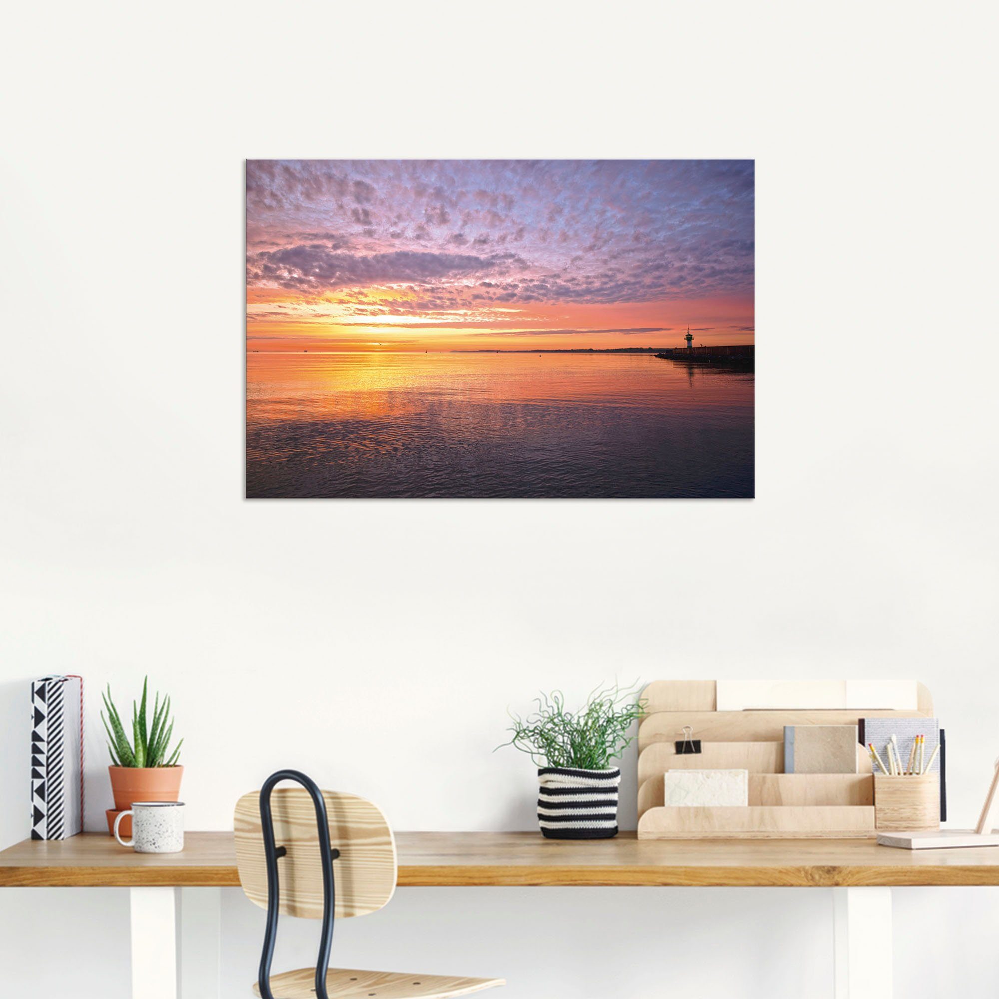 Artland Wandbild »Sonnenaufgang am Ostseestrand«, Bilder vom Sonnenuntergang & -aufgang (1 Stück), in vielen Größen & Produktarten - Alubild / Outdoorbild für den Außenbereich, Leinwandbild, Poster, Wandaufkleber / Wandtattoo auch für Badezimmer geeignet-kaufen