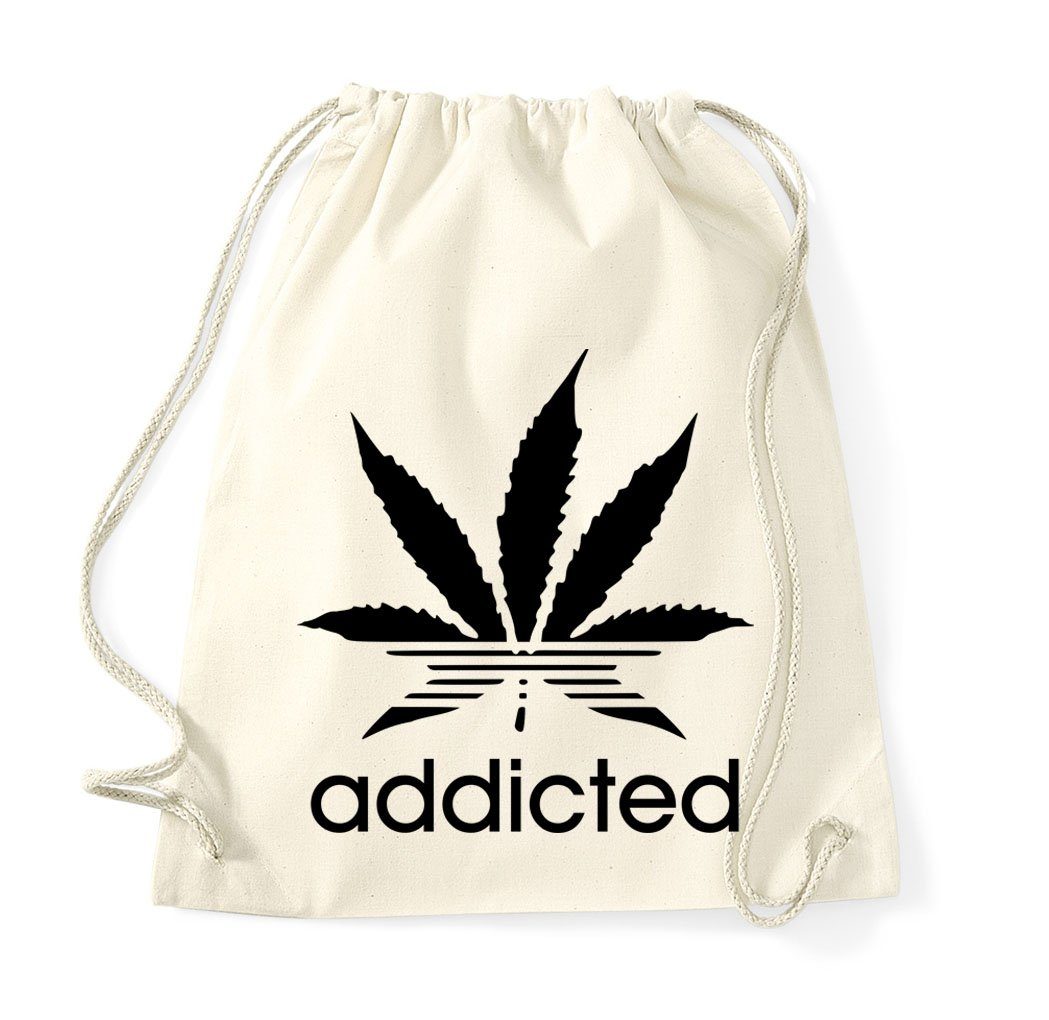 Youth Designz Turnbeutel Addicted Baumwoll Tasche Turnbeutel, mit modischem Print