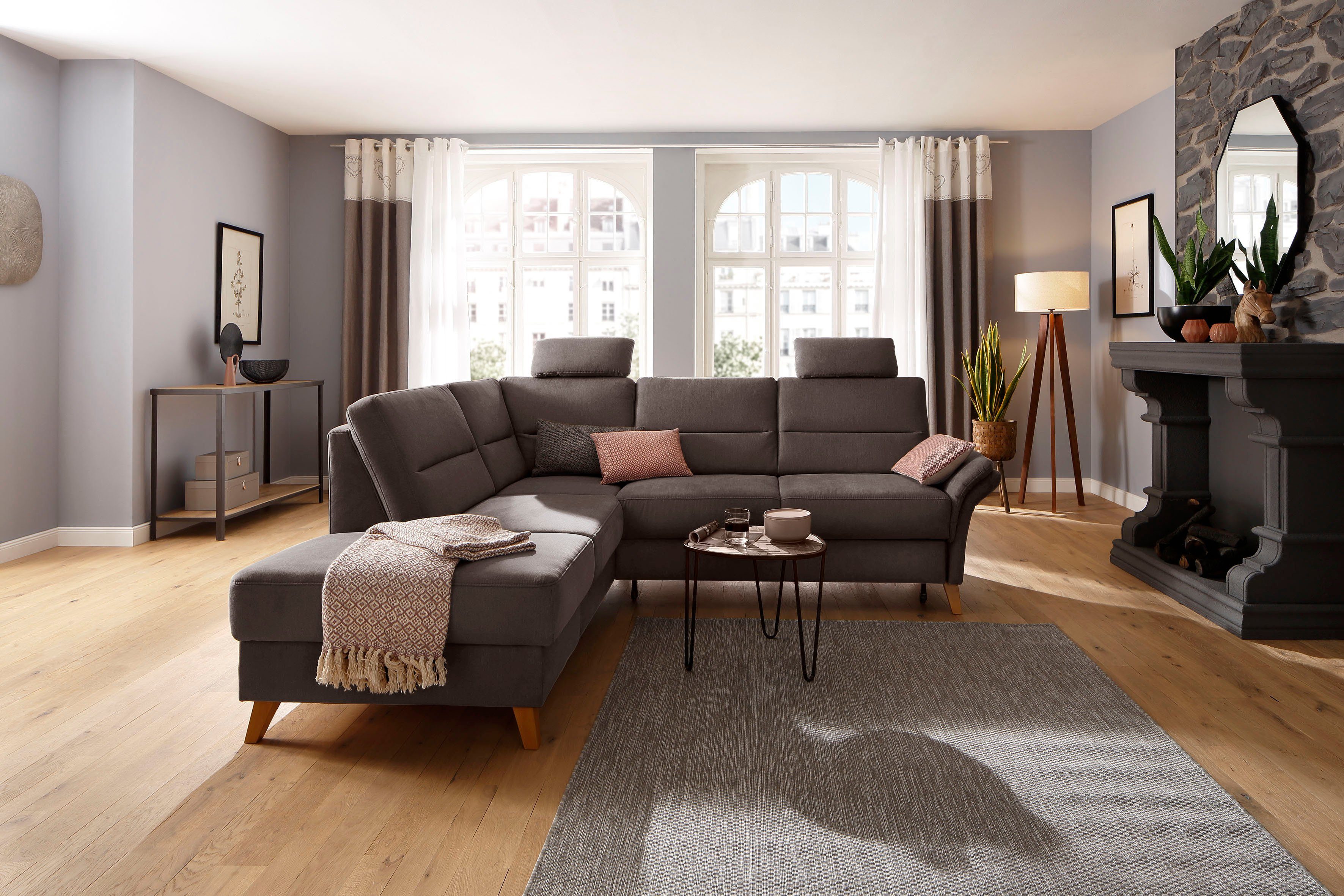 Home affaire Ecksofa Westerland L-Form, Federkern-Polsterung, günstig online kaufen