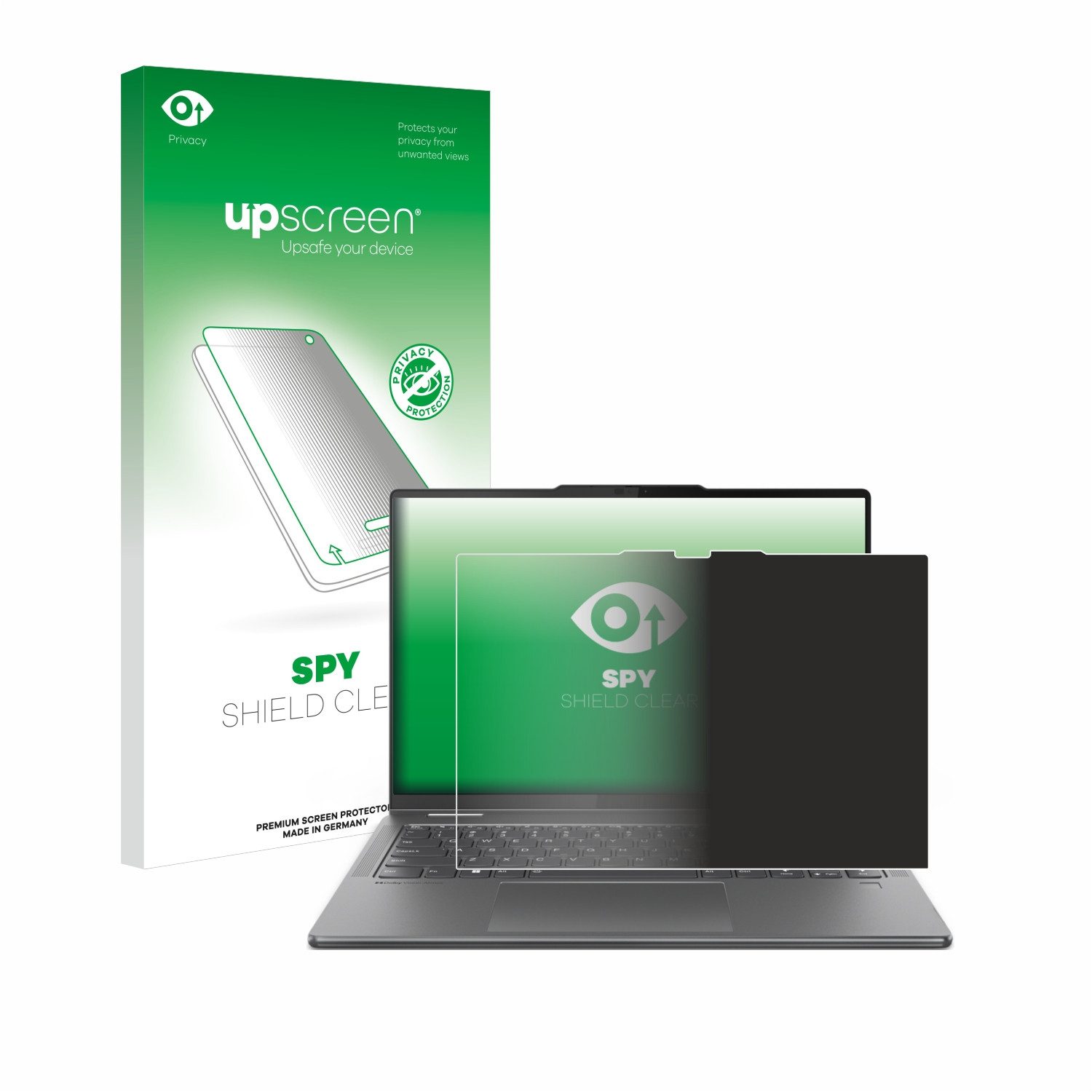 upscreen Displayschutzfolie Sichtschutzfolie für Lenovo Yoga 7 2-in-1 Gen 9 14", Anti-Spy Privacy Sichtschutz Blickschutzfolie Blaulicht-Schutz