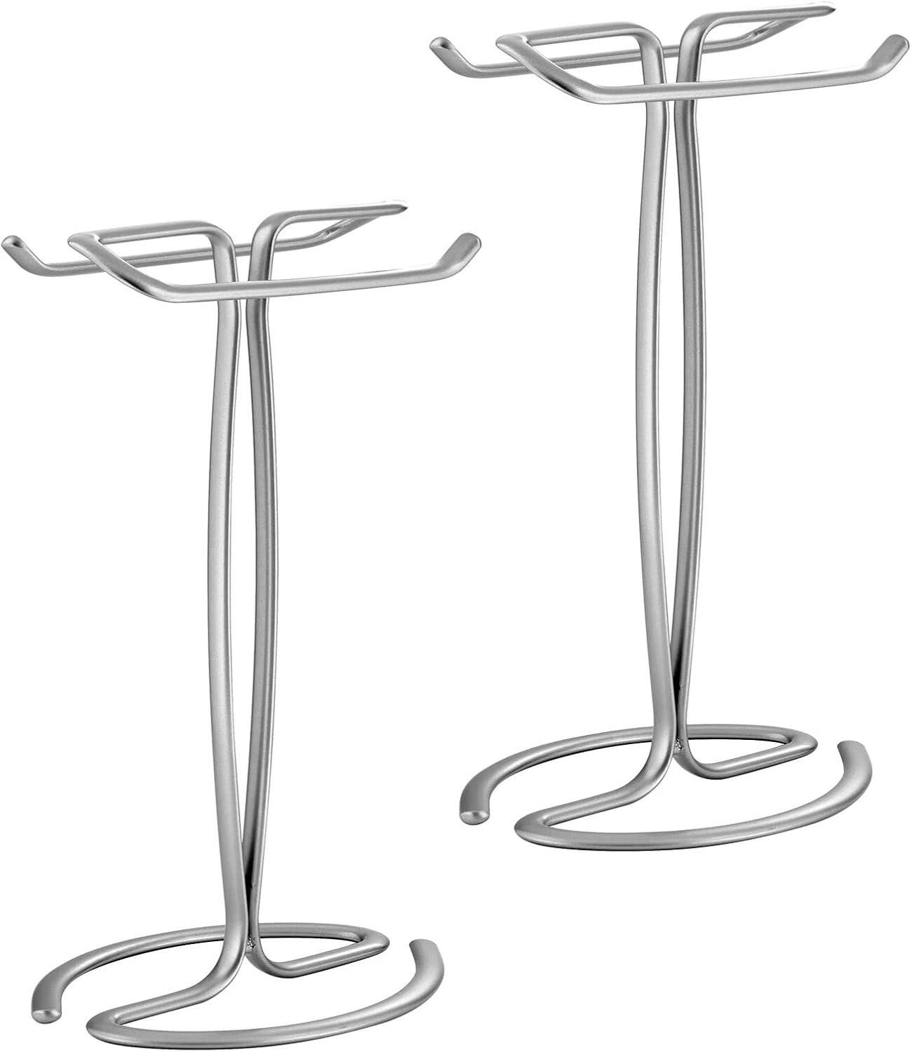 mDesign Badaccessoire-Set mDesign Handtuchhalter Handtuchständer 2er Set freistehend Metall Si