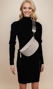 MIRROSI Bauchtasche Damen, Echtleder, Leder, Made in Italy, Umhängetasche, Brusttasche, (Schultertasche für jeden Anlass (1 Tasche & 1 Gurt), 3 Größen auswählbar), Crossbody Bag, Damen Taschen verstellbaren Schulterriemen