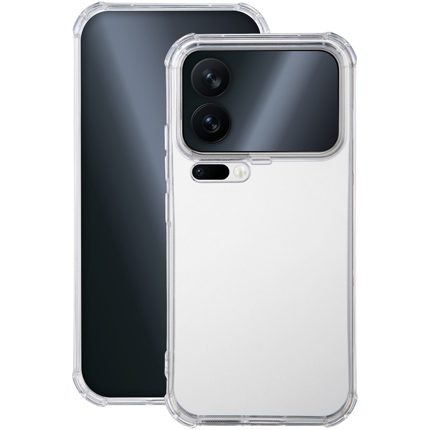 COFI 1453 Handyhülle Anti Shock-Hülle 1,5 mm für Xiaomi 17 Pro / iPhone 17 Pro Max 6,3, oder 6,9, Transparente Hülle mit verstärkten Ecken und Strukturinnenseite