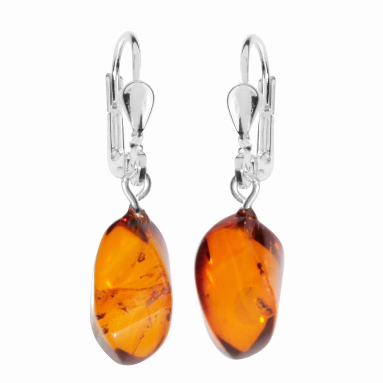 OSTSEE-SCHMUCK Paar Ohrhänger Ostsee-Schmuck Ohrhänger Klassisch 15x6 mm (2-tlg)