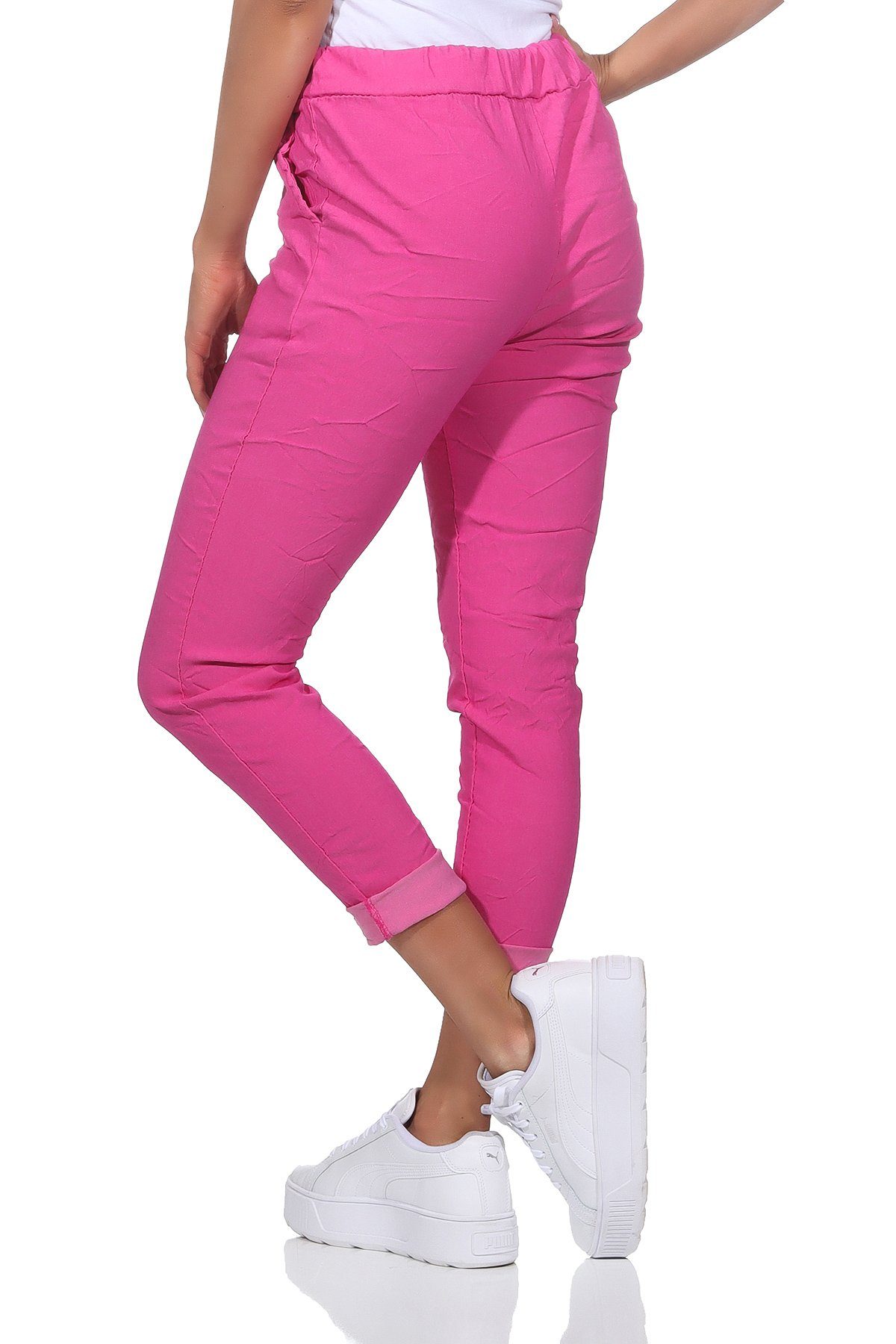 auch modischen großen Schlupfhose Aurela Körpergröße Stretch-Jeans Damen Sommerhose Sommerfarben, max. Größen in leichte Pink erhältlich, Schlupfhose Damenmode Chinohose 1,69m in