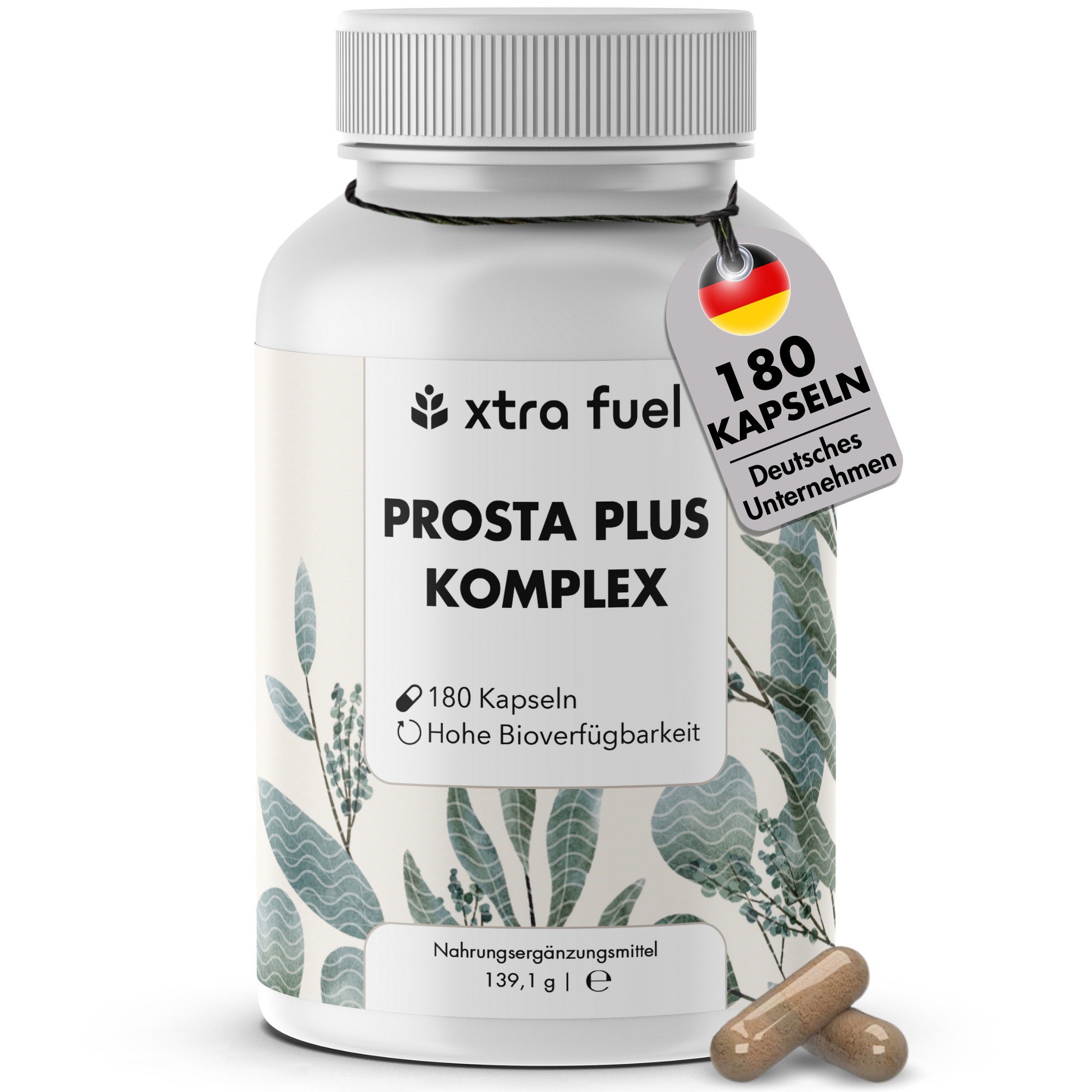 XTRA FUEL Prostata Kapseln - Prosta Plus Komplex - hochdosiert & vegan Kapseln, 139.1 g