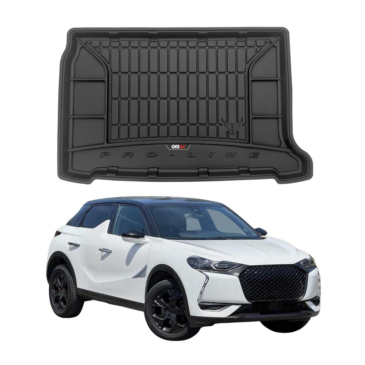 OMAC Kofferraummatte OMAC Kofferraumwanne für DS DS3 Crossback 2018-2025 TPE (1 St), für DS DS3 Crossback 2018-2025 DS DS3 Crossback 2018-2025, Einfache Installation,Antirutsch,Leicht zu reinigen,Leichtgewicht
