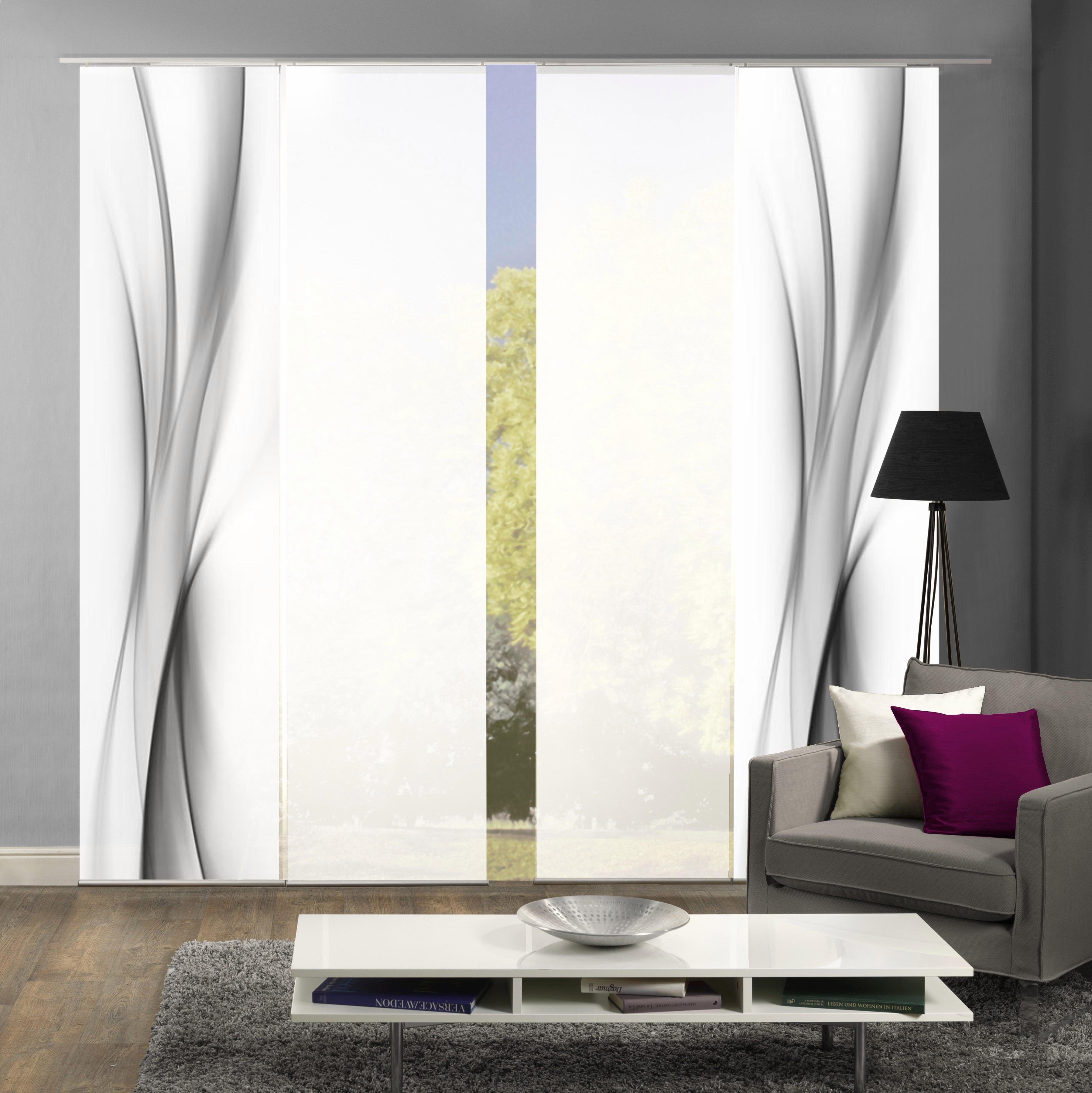 HOME WOHNIDEEN Schiebegardine UFA (4 St), Klettband, blickdicht, HxB: 245x6 günstig online kaufen