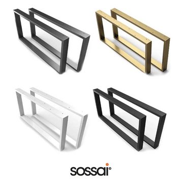 sossai® Tischgestell Couchtischkufen 50-80cm x 40cm in Gold (2-St)