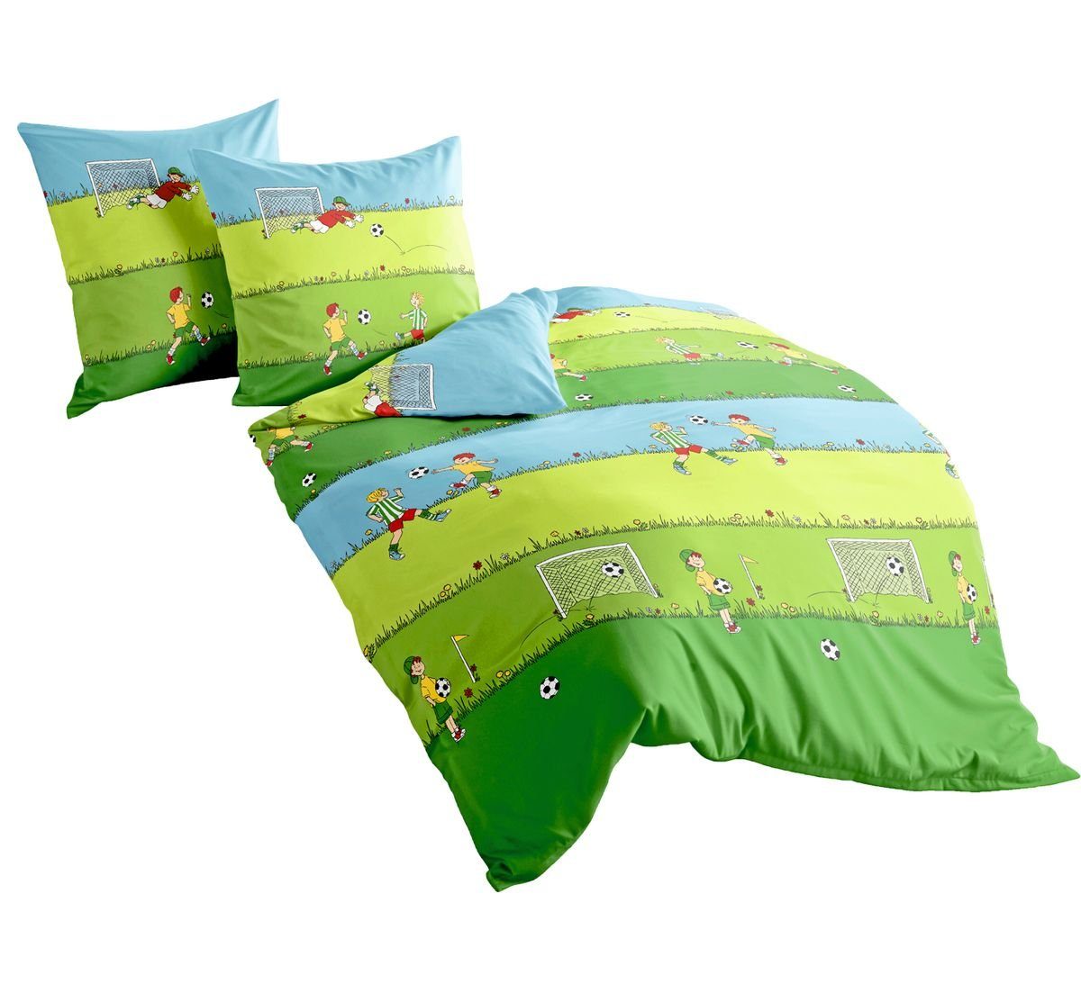 JACK Kinderbettwäsche JACK by Bierbaum Biber Fußball Bettwäsche 135x200cm G günstig online kaufen
