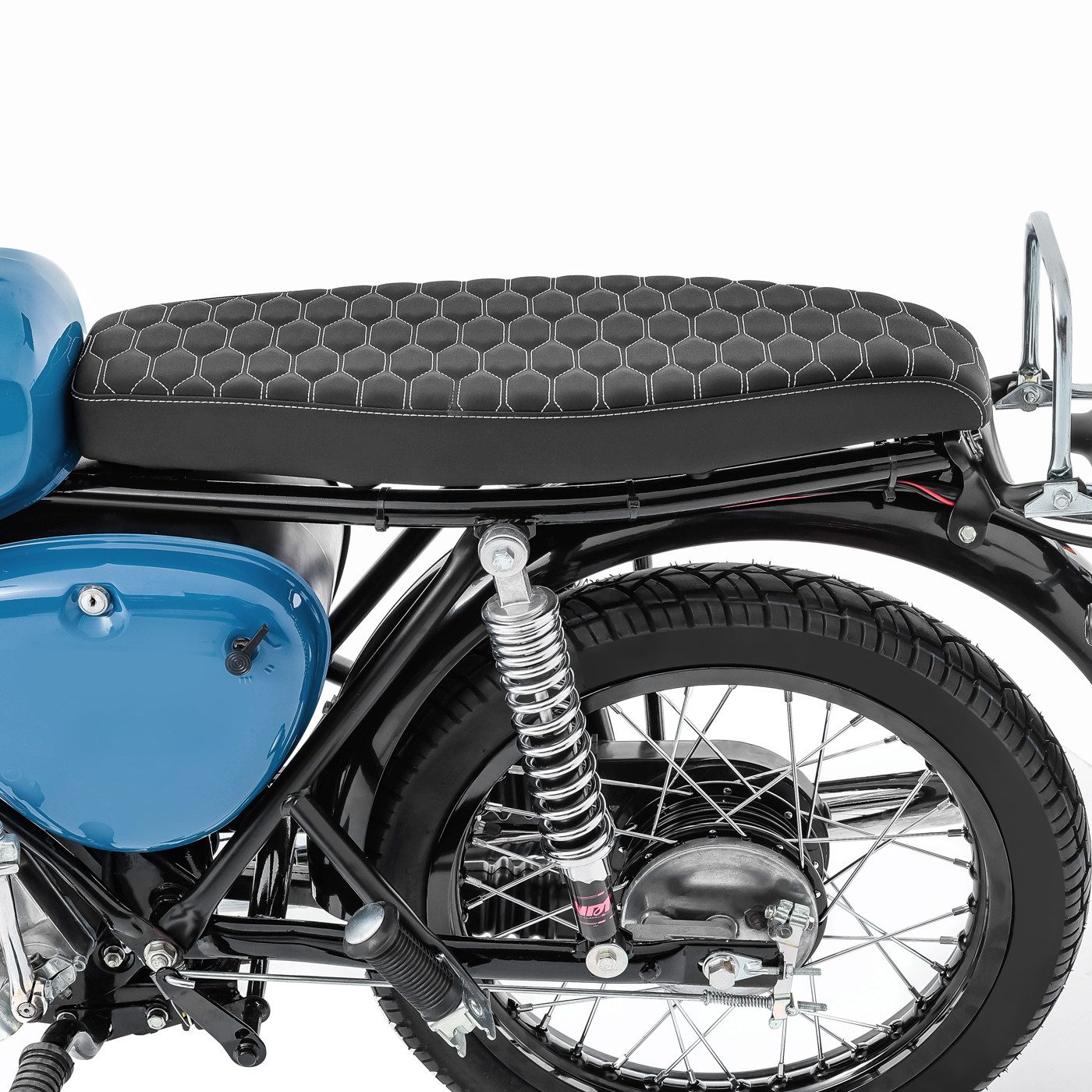 Craftride Sitzbank Sitzbank flach für Simson S51 S50 S70 Sitz # VN5 Wabendesign schwarz
