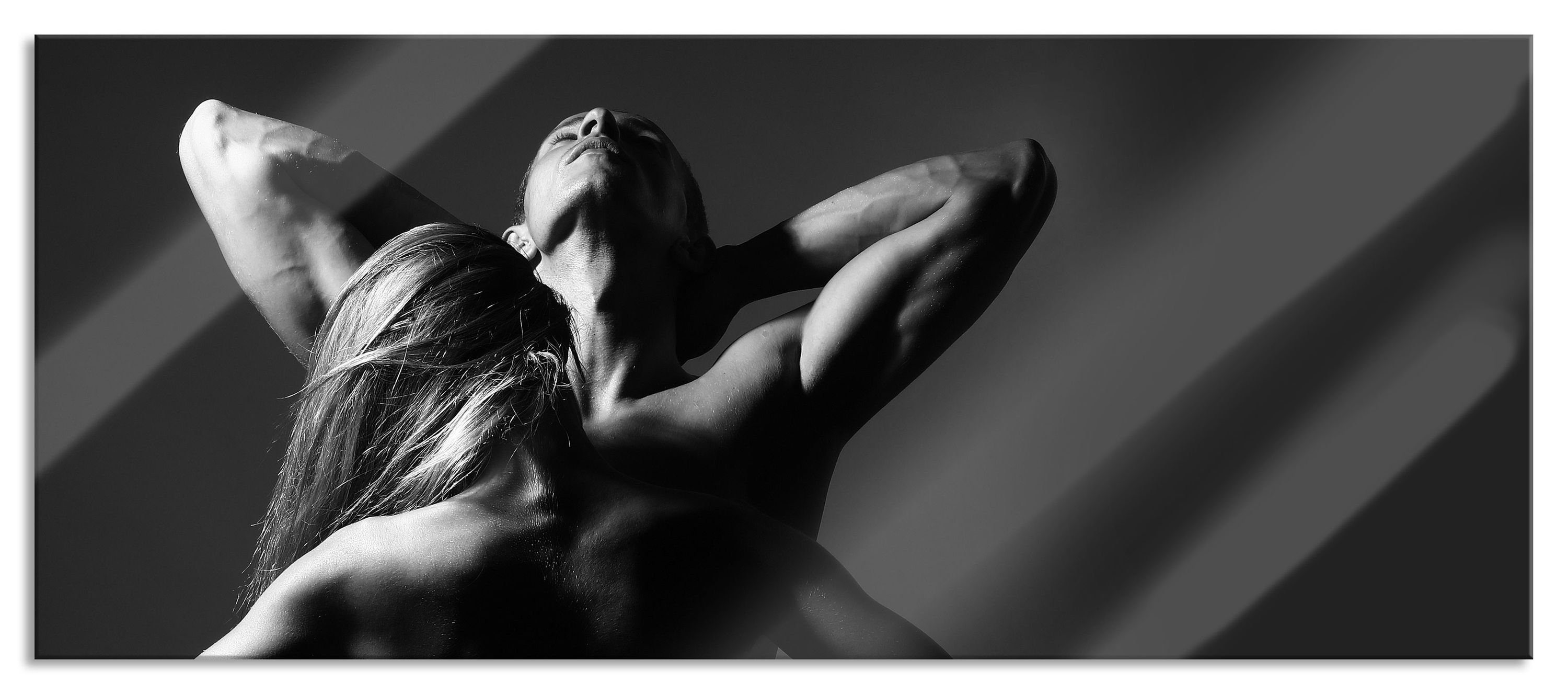 Glasbild Fitness Paar