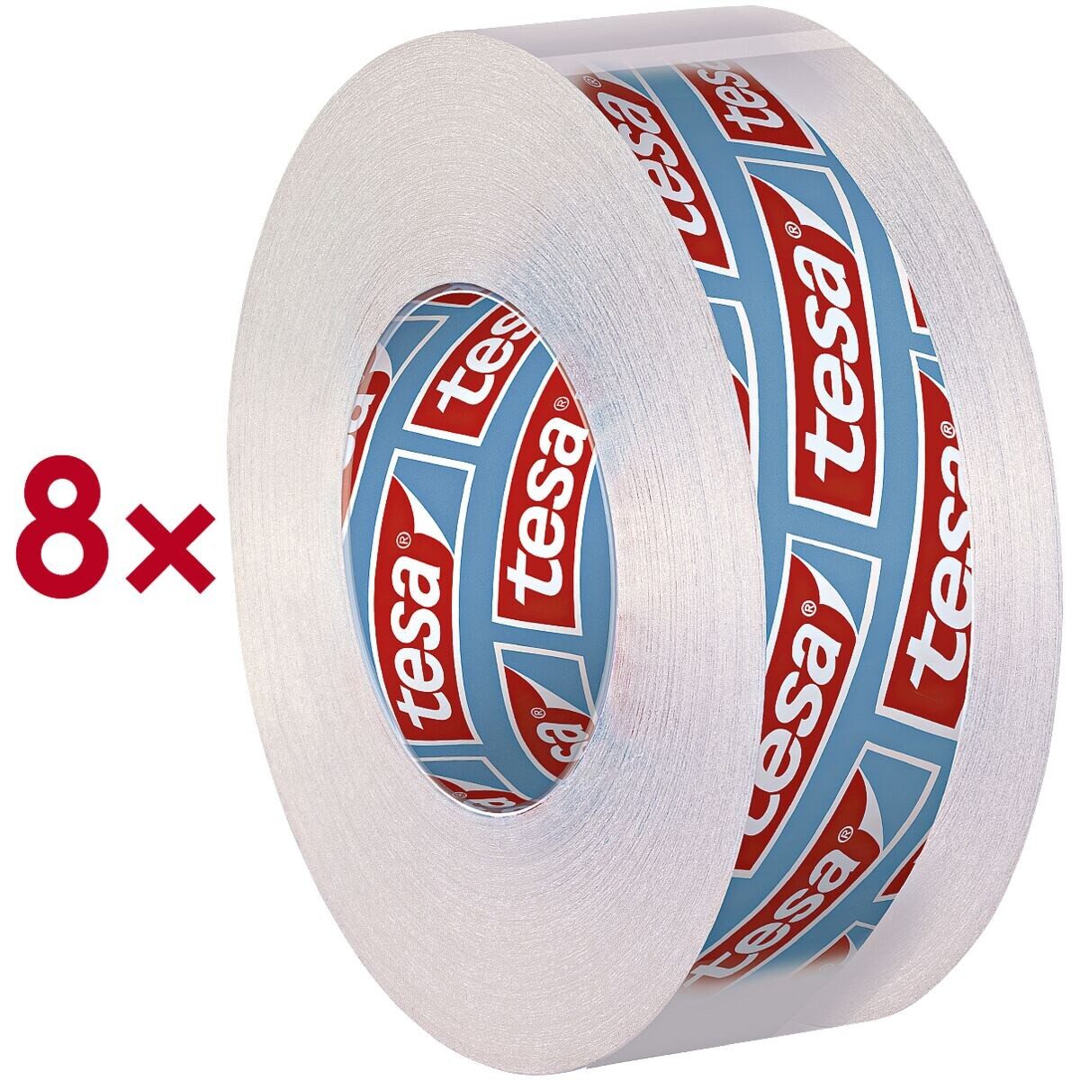 tesa Klebeband kristall-klar (8-St) 19 mm/33 m, unsichtbar, stark klebend und alterungsbeständig