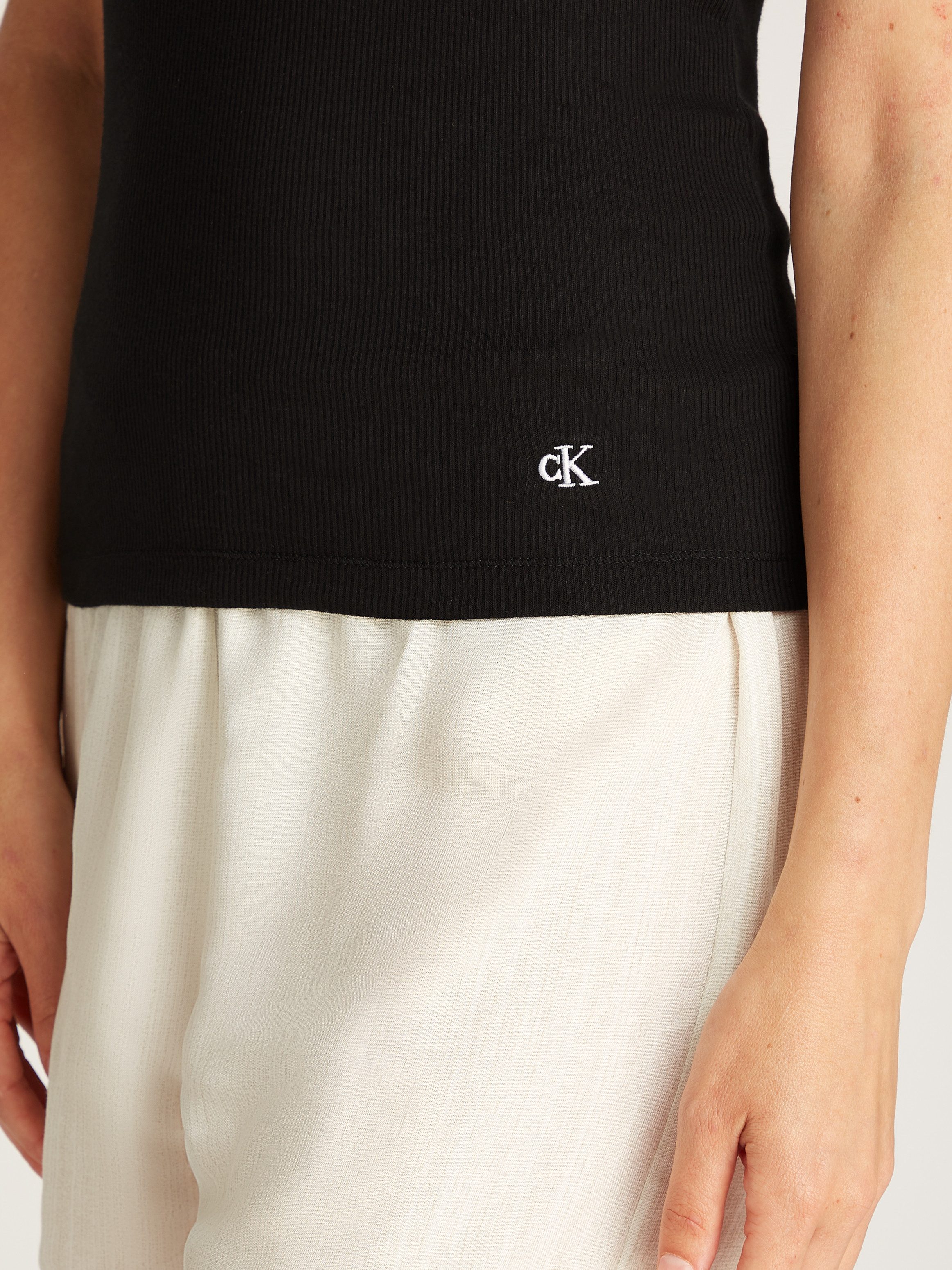 Calvin Klein Underwear Tanktop SCOOP NECK COTTON TANK 3PK (Packung, 3-tlg., 3er-Pack) mit Logostickerei