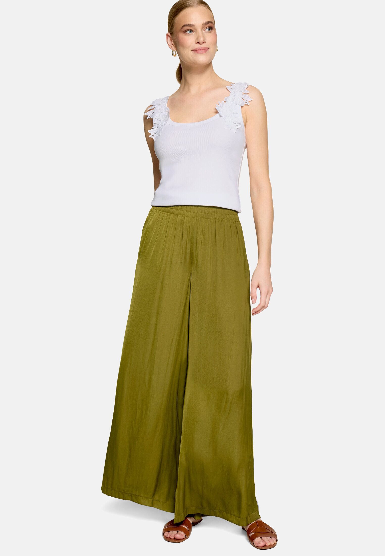 Zero Stoffhose Damen weit Material