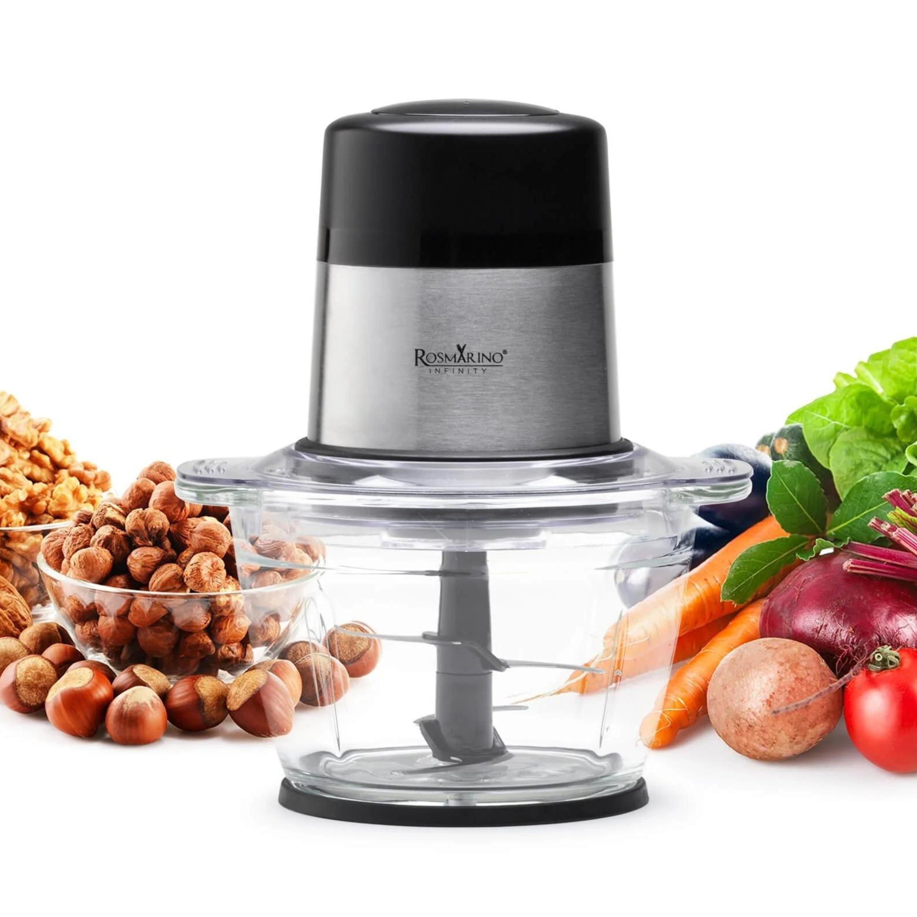 ROSMARINO Zerkleinerer Universalzerkleinerer 300W Leistungsstark &Vielseitig Glasbehälte, 300,00 W