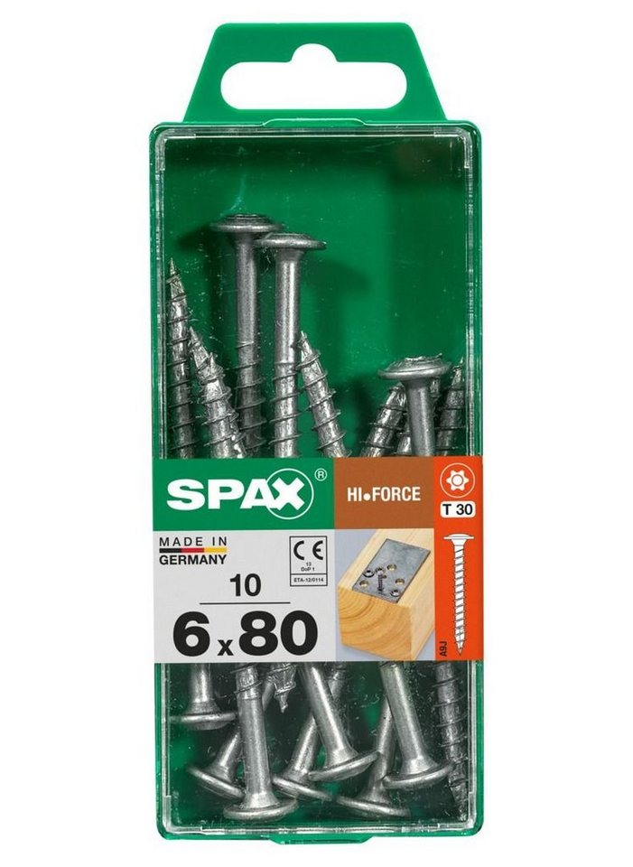 Thumbnail - SPAX Holzbauschraube Spax Holzbauschrauben 6.0 x 80 mm TX 30 Tellerkopf