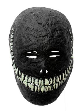 Ghoulish Productions Verkleidungsmaske Versteinertes Lächeln Maske, Mit dieser Maske kannst Du endlich von einem Ohr zum anderen grinsen