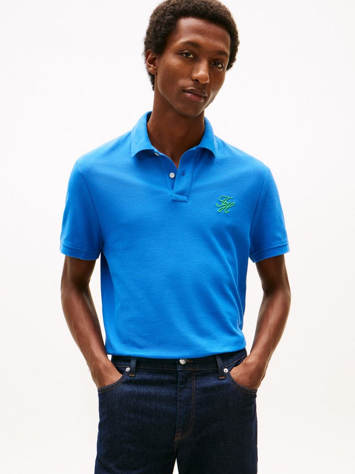 Tommy Hilfiger Poloshirt TH SCRIPT REGULAR aus Piqué mit Logo