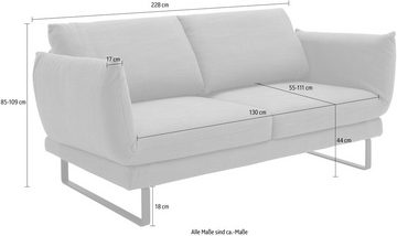 SCHÖNER WOHNEN-Kollektion 2-Sitzer Spin, Drehsitz-Funktion, USB-Anschluss, Armlehnfunktion, Rückenverstellung