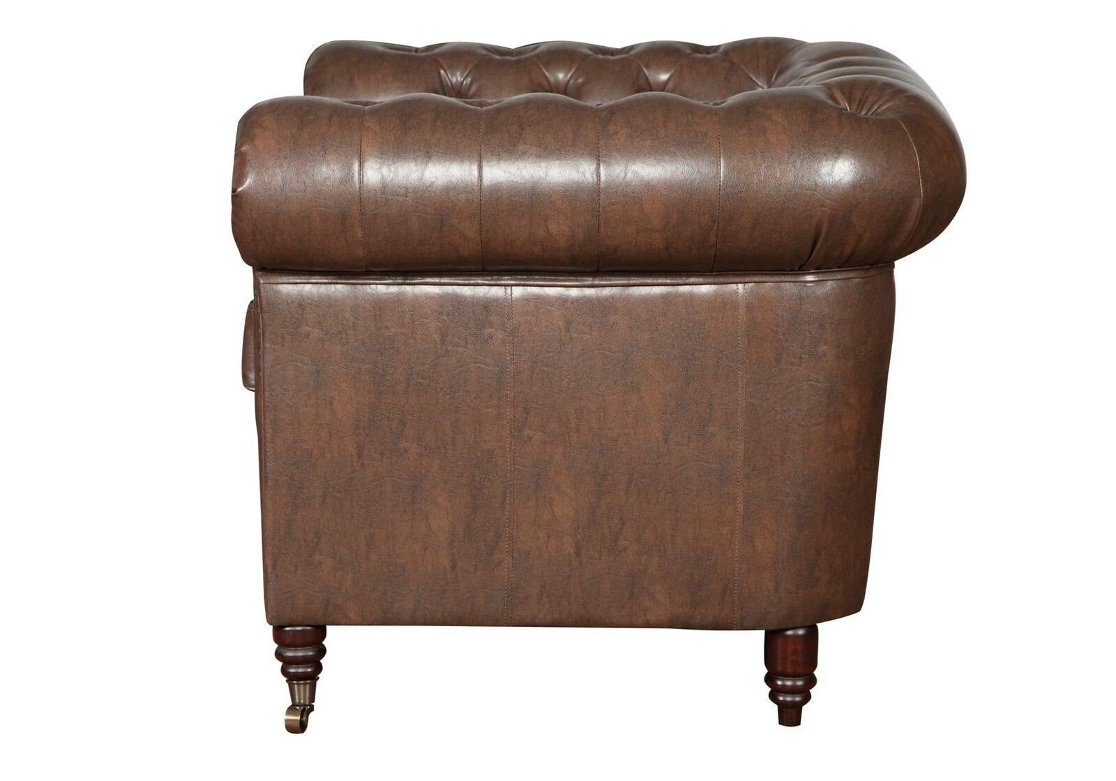 Klassischer brauner Sofa Made JVmoebel Ledermöbel in Design Sofa, Europe Chesterfield Zweisitzer