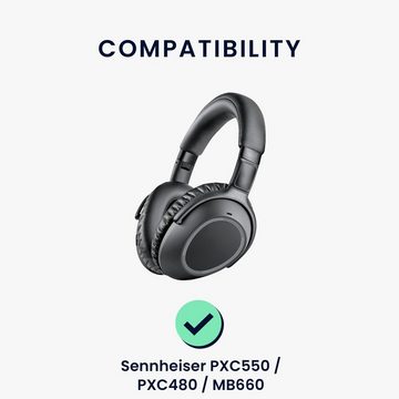kwmobile 2x Ohr Polster für Sennheiser PXC550 / PXC480 / MB660 Ohrpolster (Ohrpolster Kopfhörer - Kunstleder Polster für Over Ear Headphones)