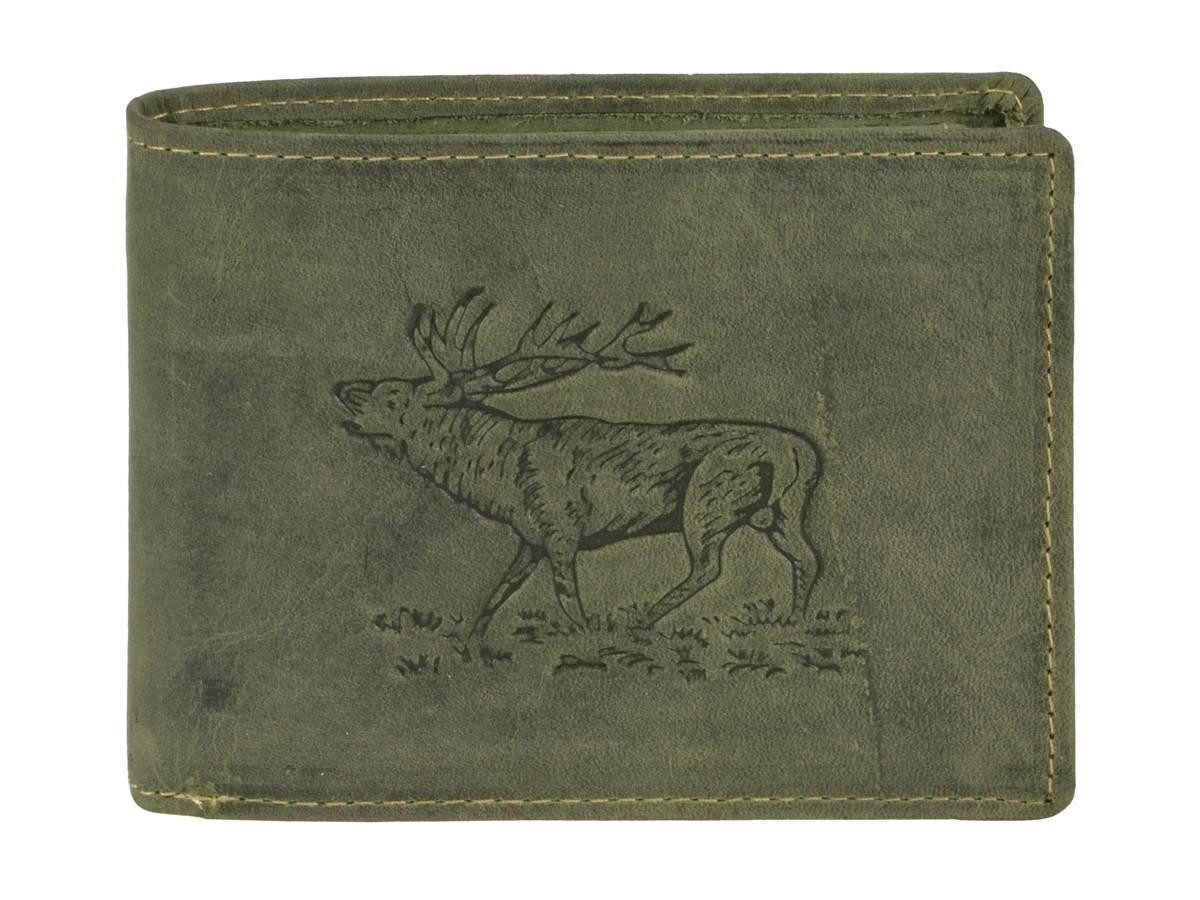 Greenburry Geldbörse Vintage Hunting (oA), Lederbörse, Portemonnaie, Hirsch-Prägung