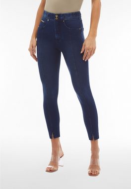 Freddy 7/8-Jeans N.O.W.® Denim-Jersey-Hose mit hohem Taillenbund und Schlitzen am Saum Jeans mit Stretchanteil