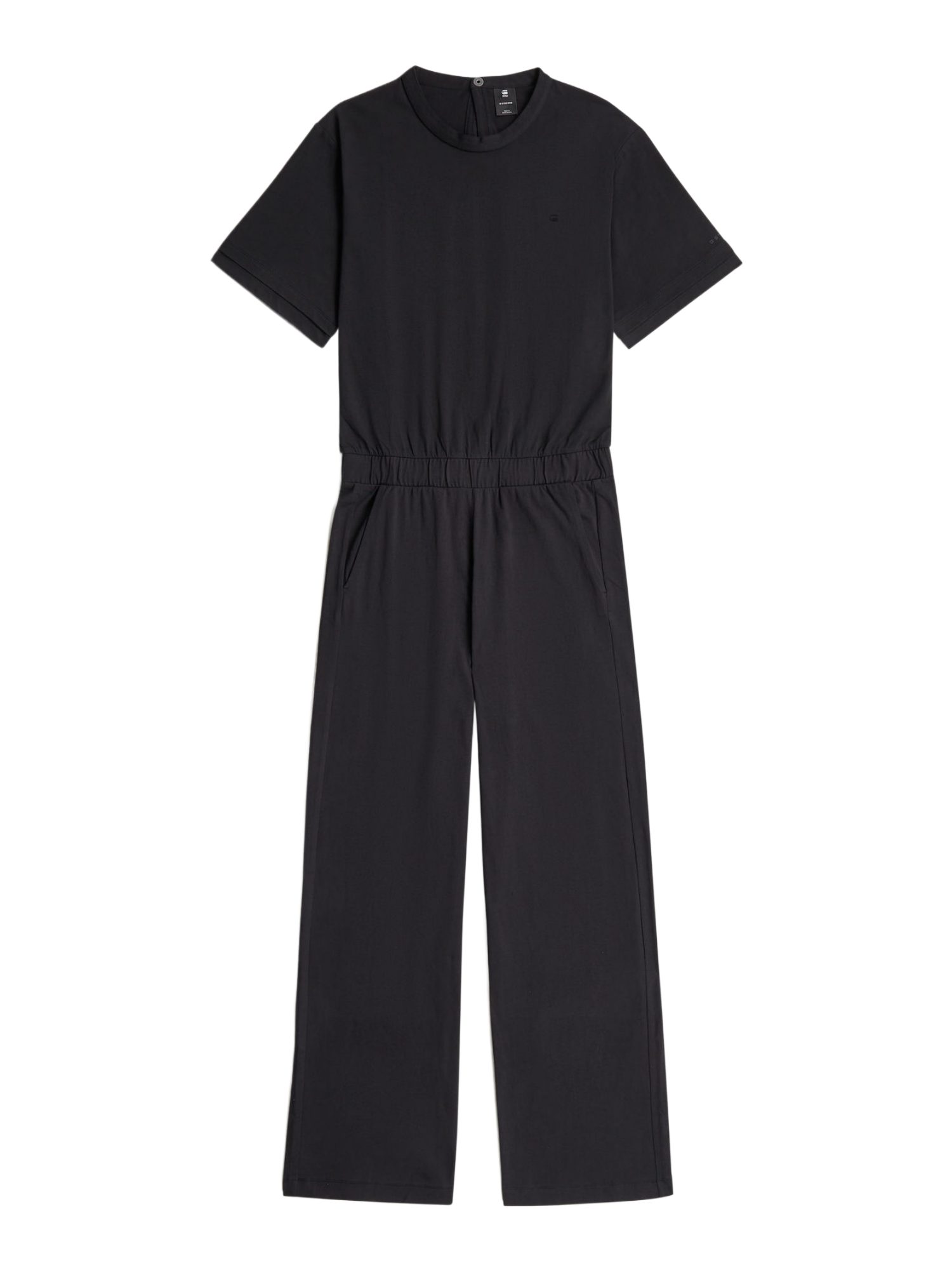 G-STAR Overall schwarz,Freizeit,Bio-Baumwolle,Unifarben,Rundhals,1/2 Arm,Gerade