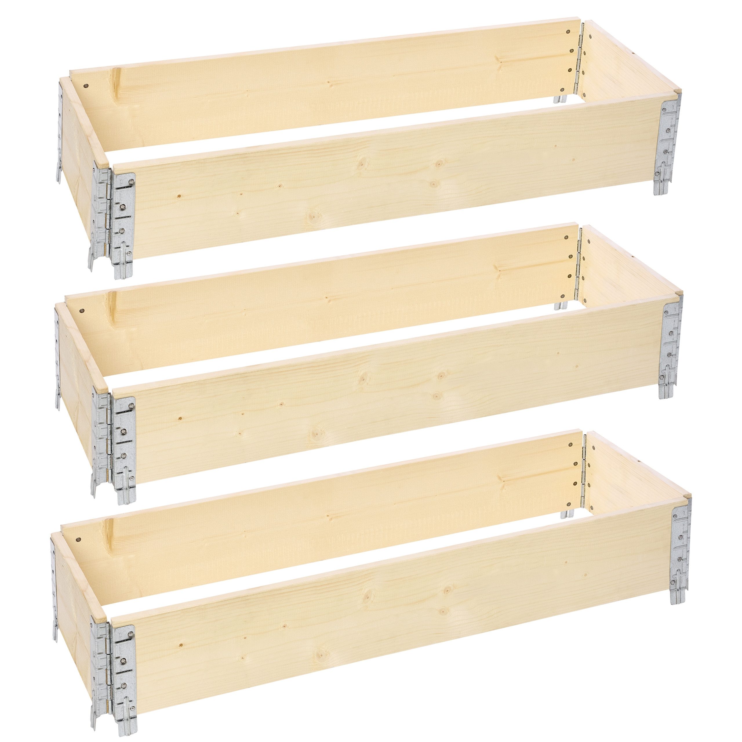 Garronda Hochbeet-Profil Palettenrahmen 120x40x20 cm Hochbeet Holz für Pflanzen GD-0075 (3-St., Set)
