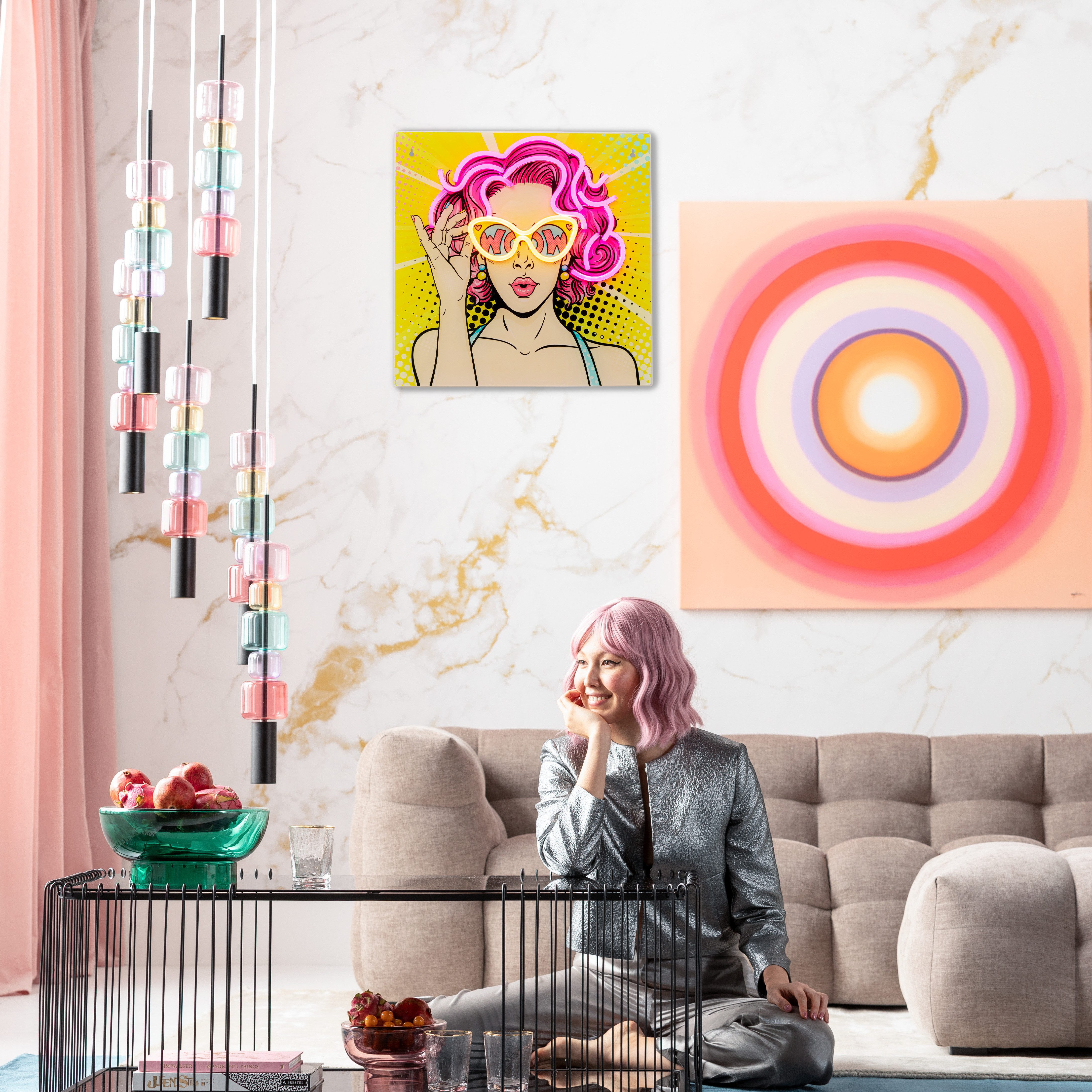 Kare Design Glasbild Beauty LED 39x39cm